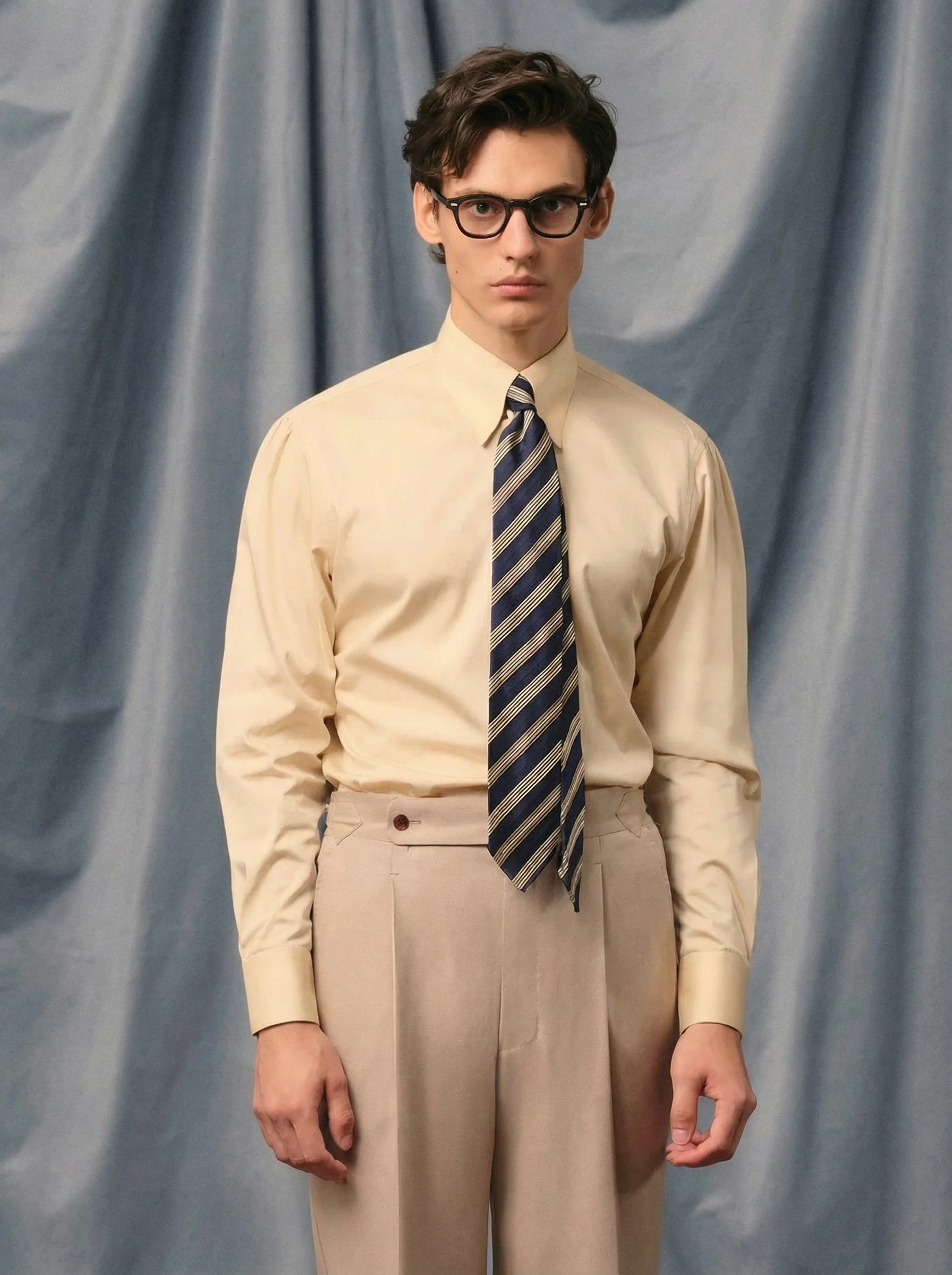 Satin Mercerized Button-Down Shirt - Image 3