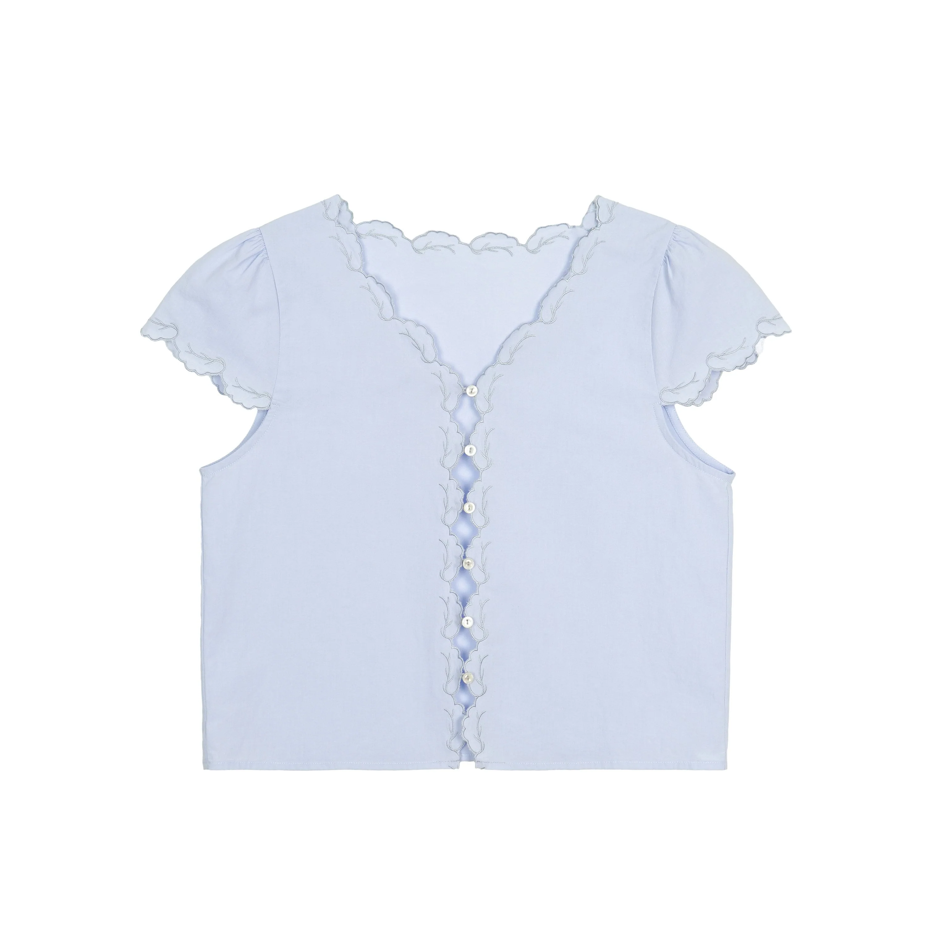 Scalloped Button Blouse - Image 6