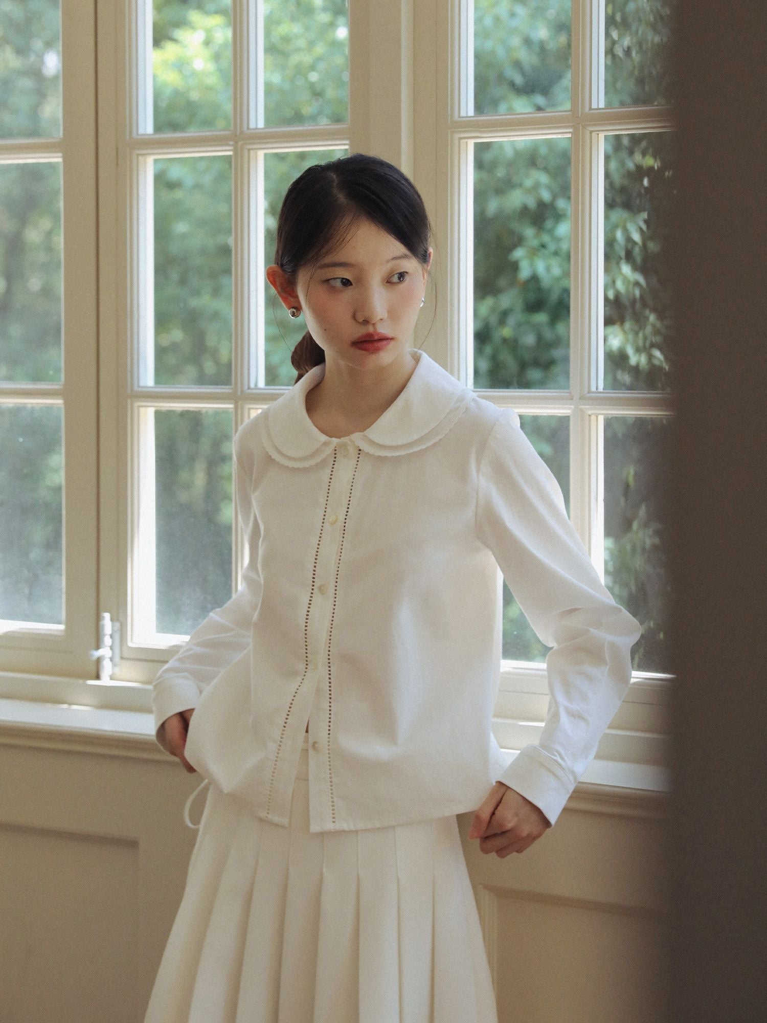 Scalloped Collar Blouse
