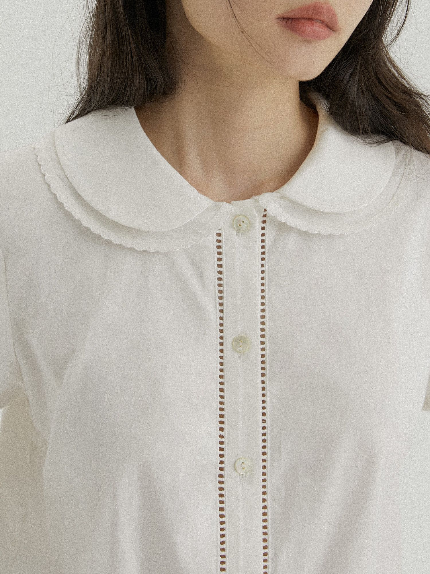 Scalloped Collar Blouse - Image 3