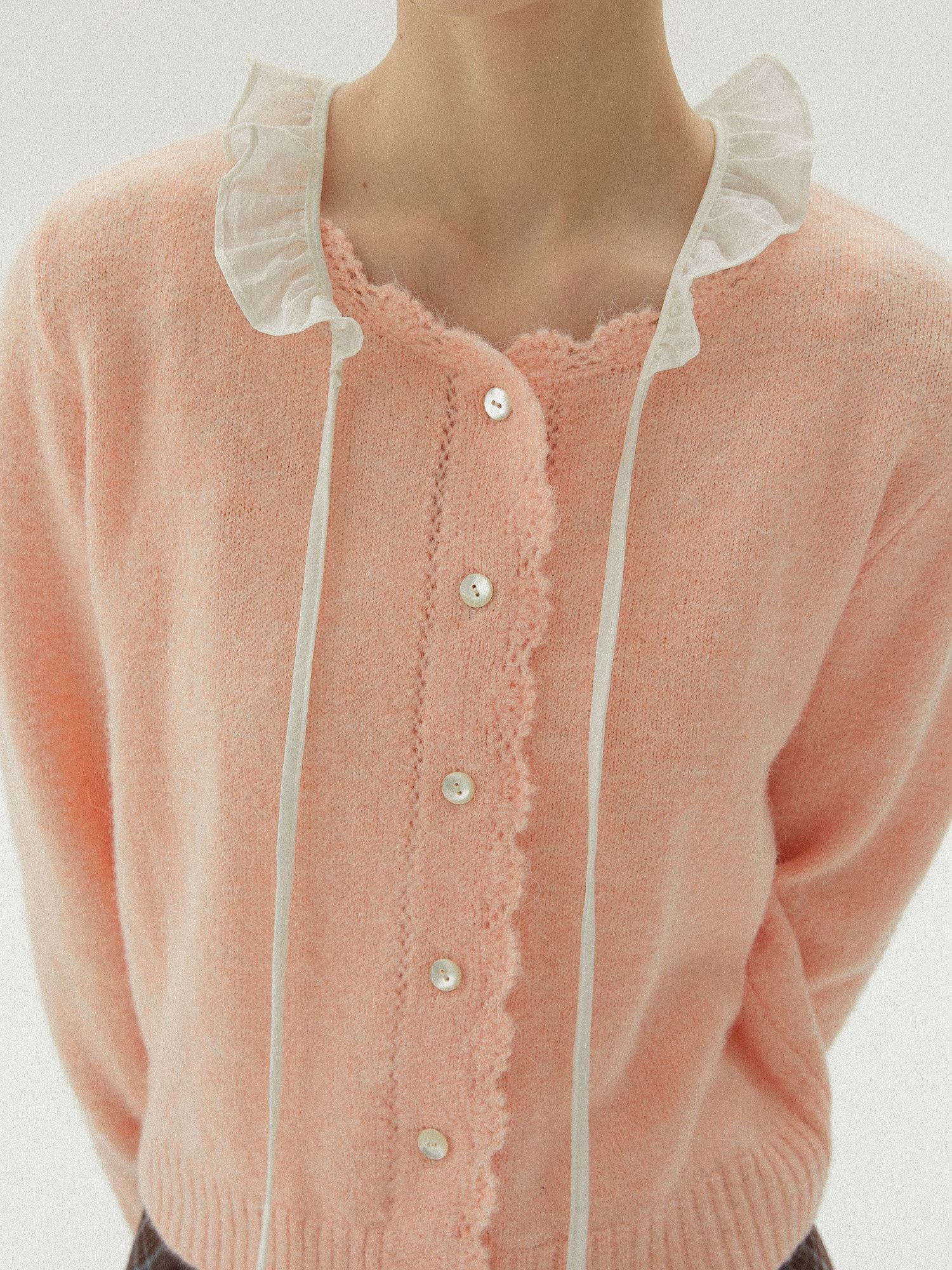Scalloped Knit Cardigan - Image 3