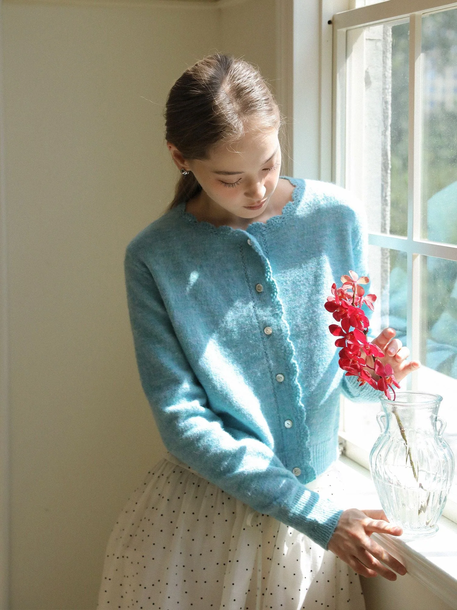 Scalloped Knit Cardigan - Image 5
