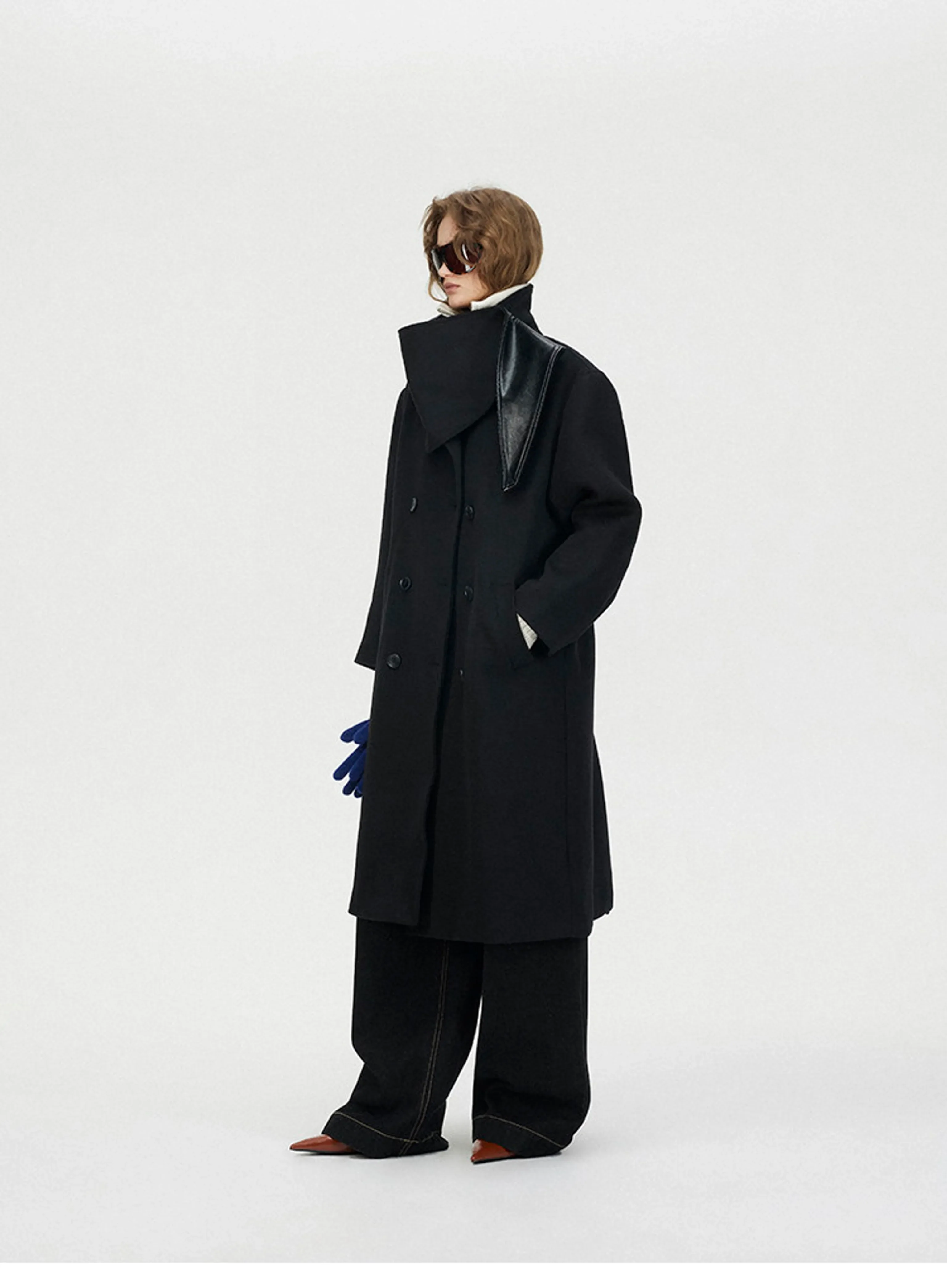 Scarf Collar Coat - Image 4