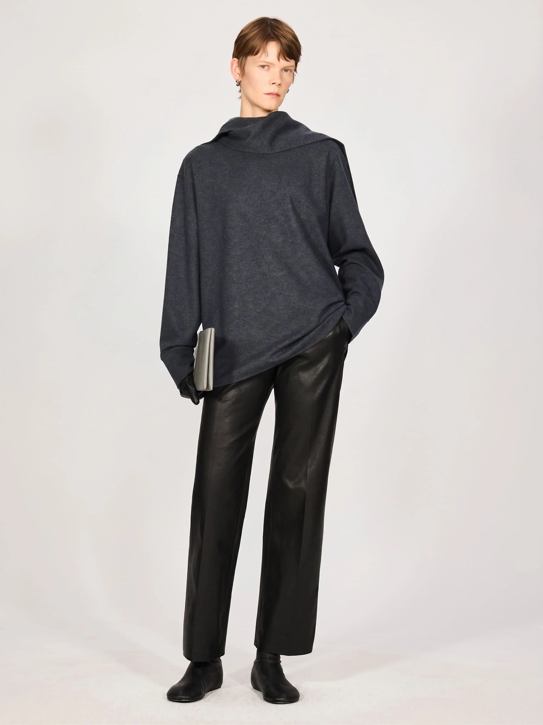 Scarf Collar Knit Top - Image 4