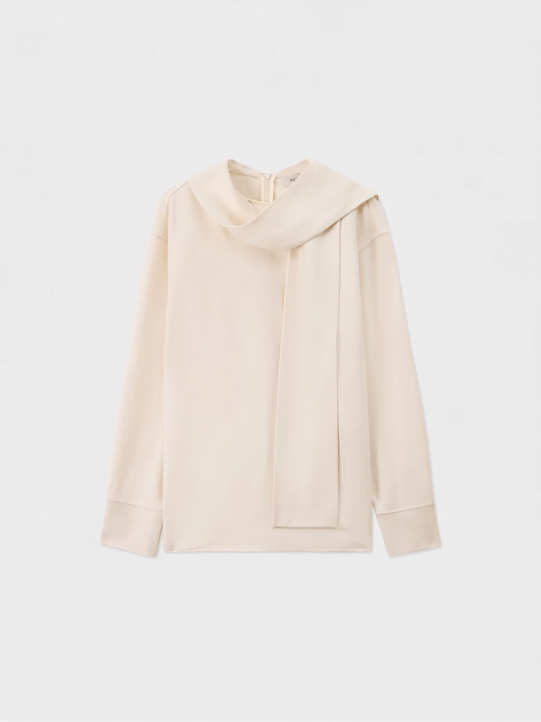 Scarf Collar Knit Top - Image 6