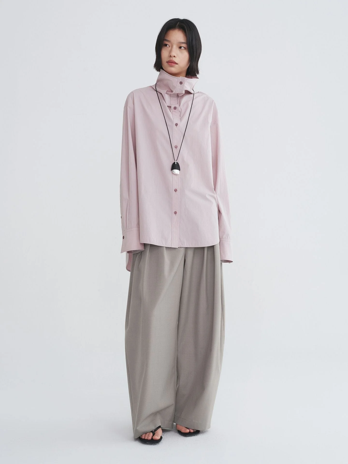 Scarf Collar Shirt - Image 3