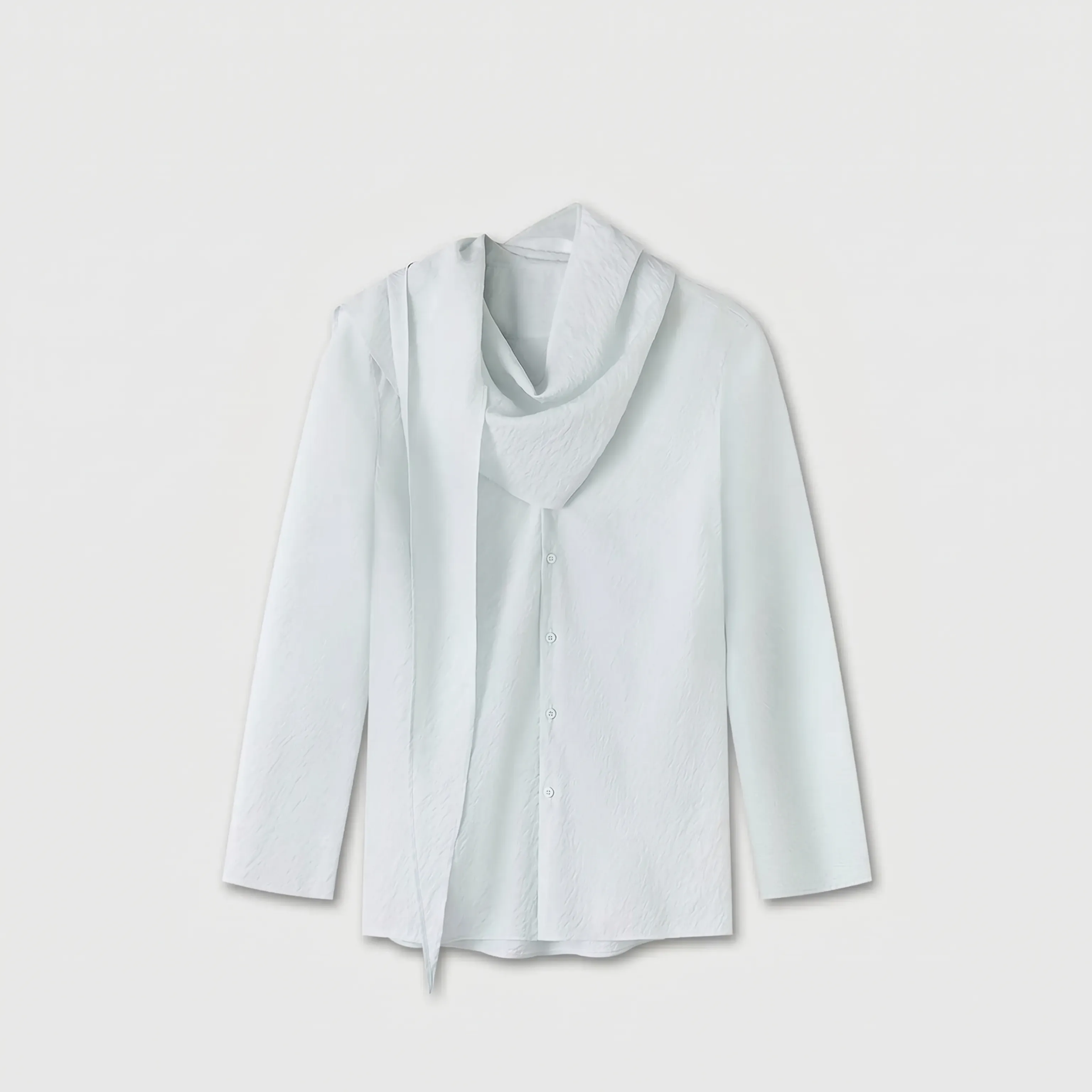 Scarf Collar Shirt - Image 7