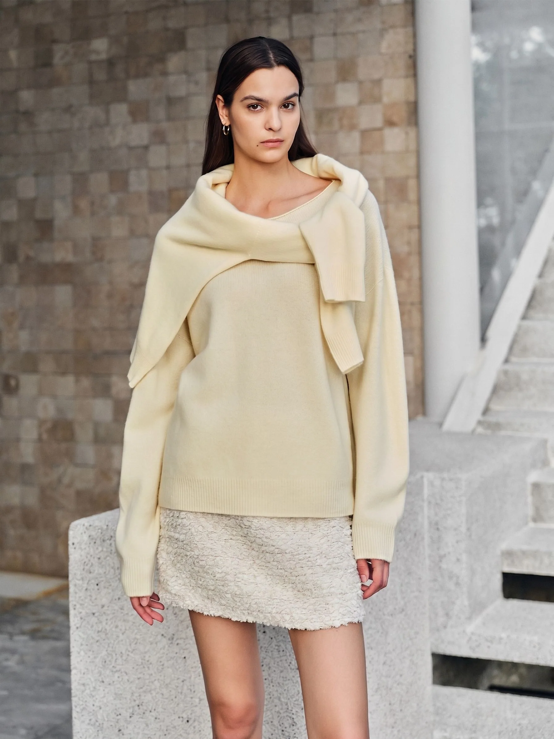 Scarf Collar Sweater