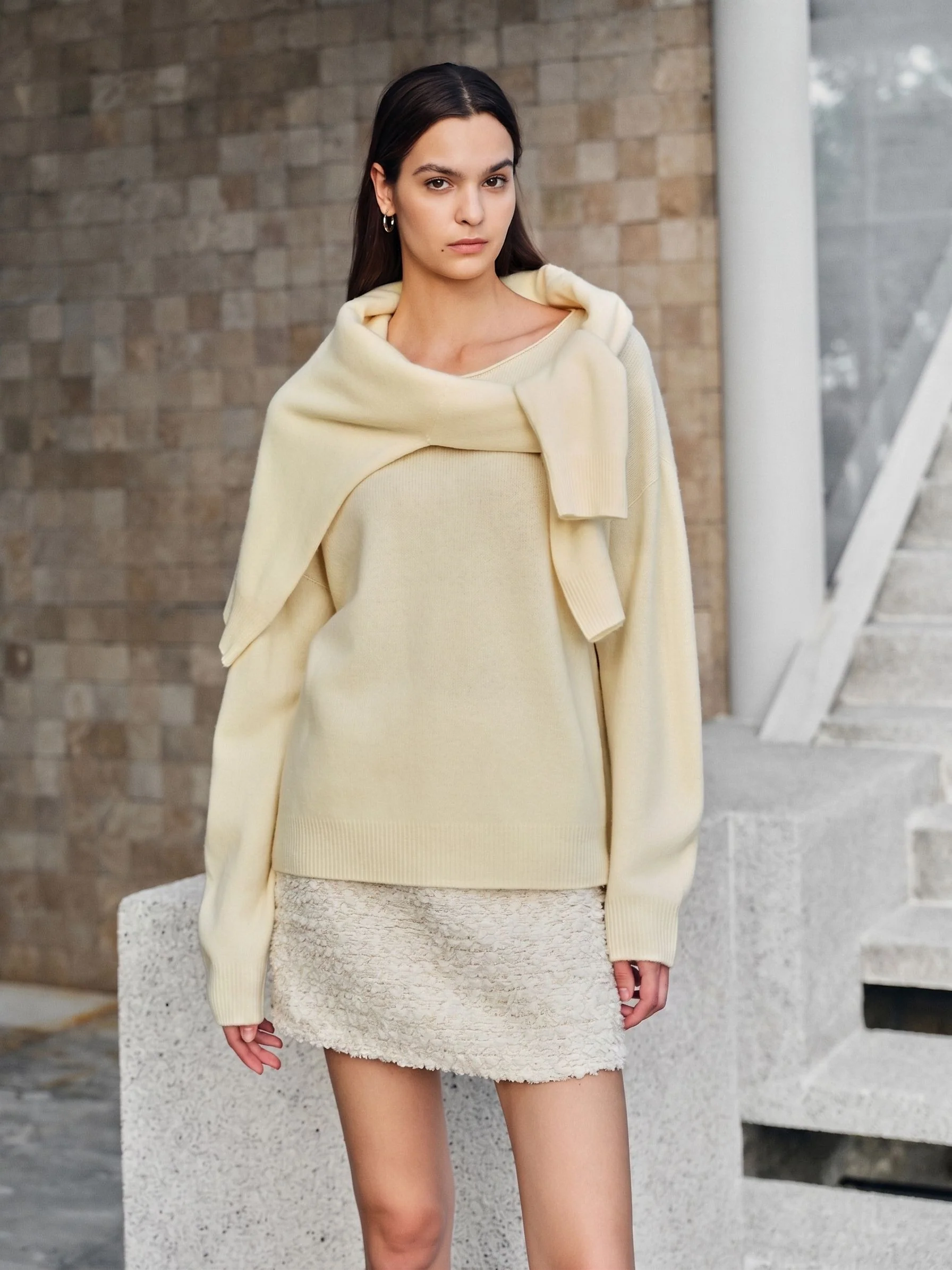 Scarf Collar Sweater - Image 6