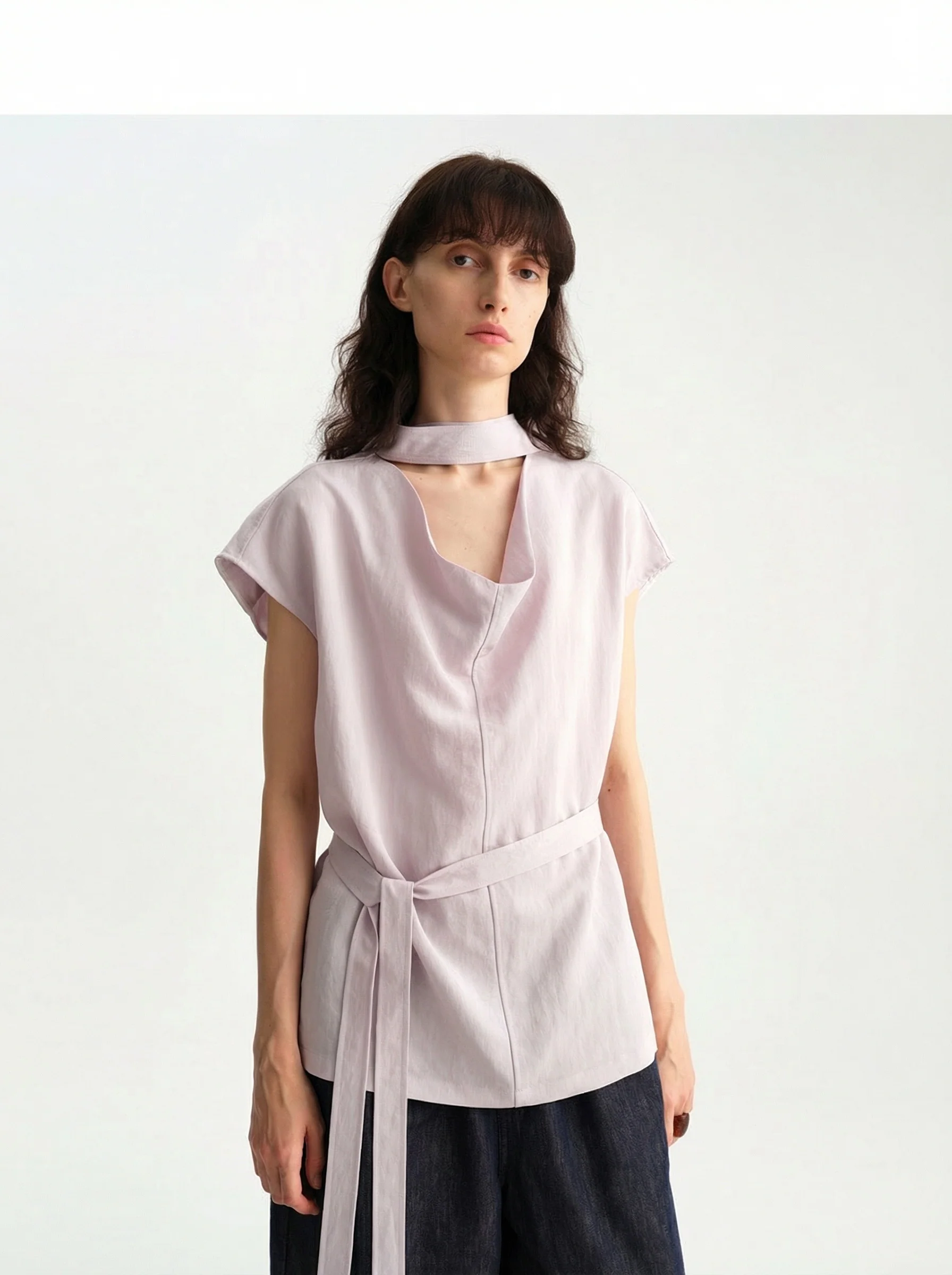 Scarf Neck Blouse