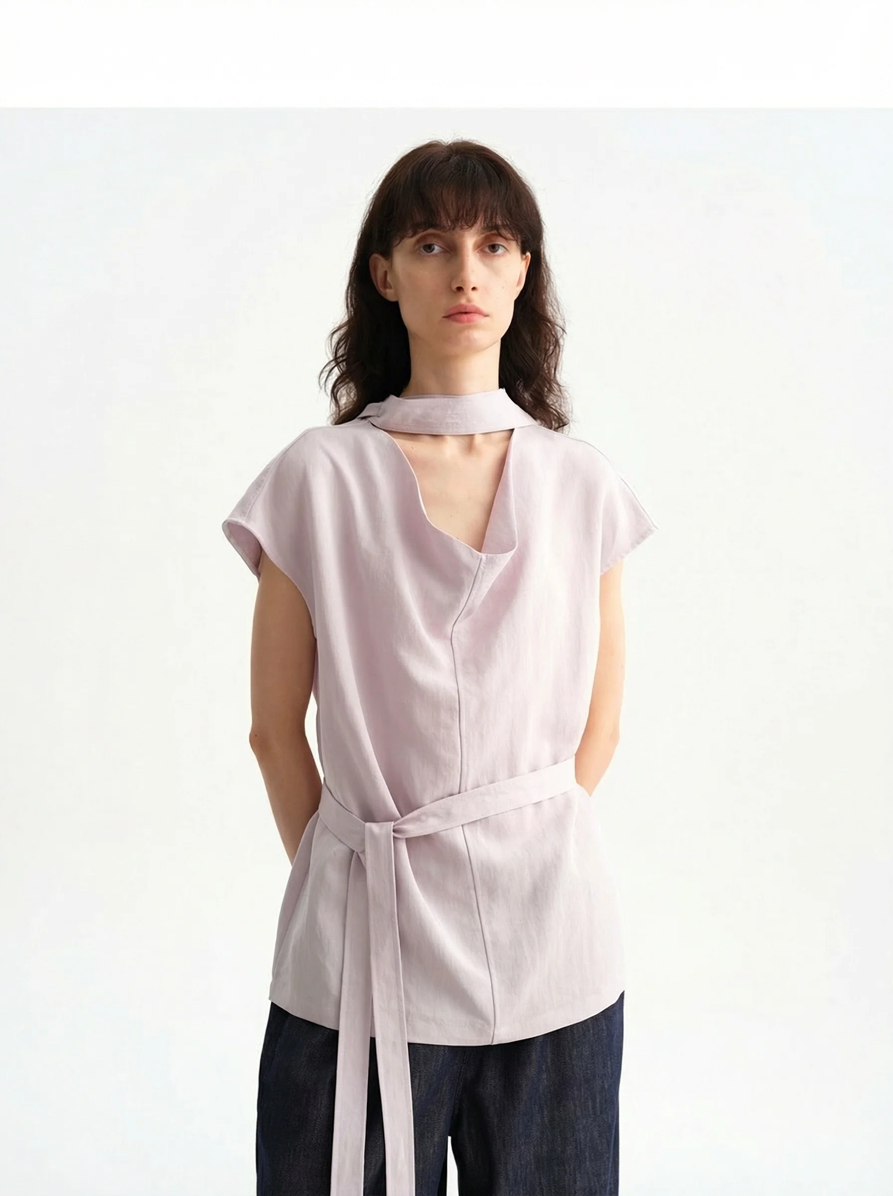 Scarf Neck Blouse - Image 4