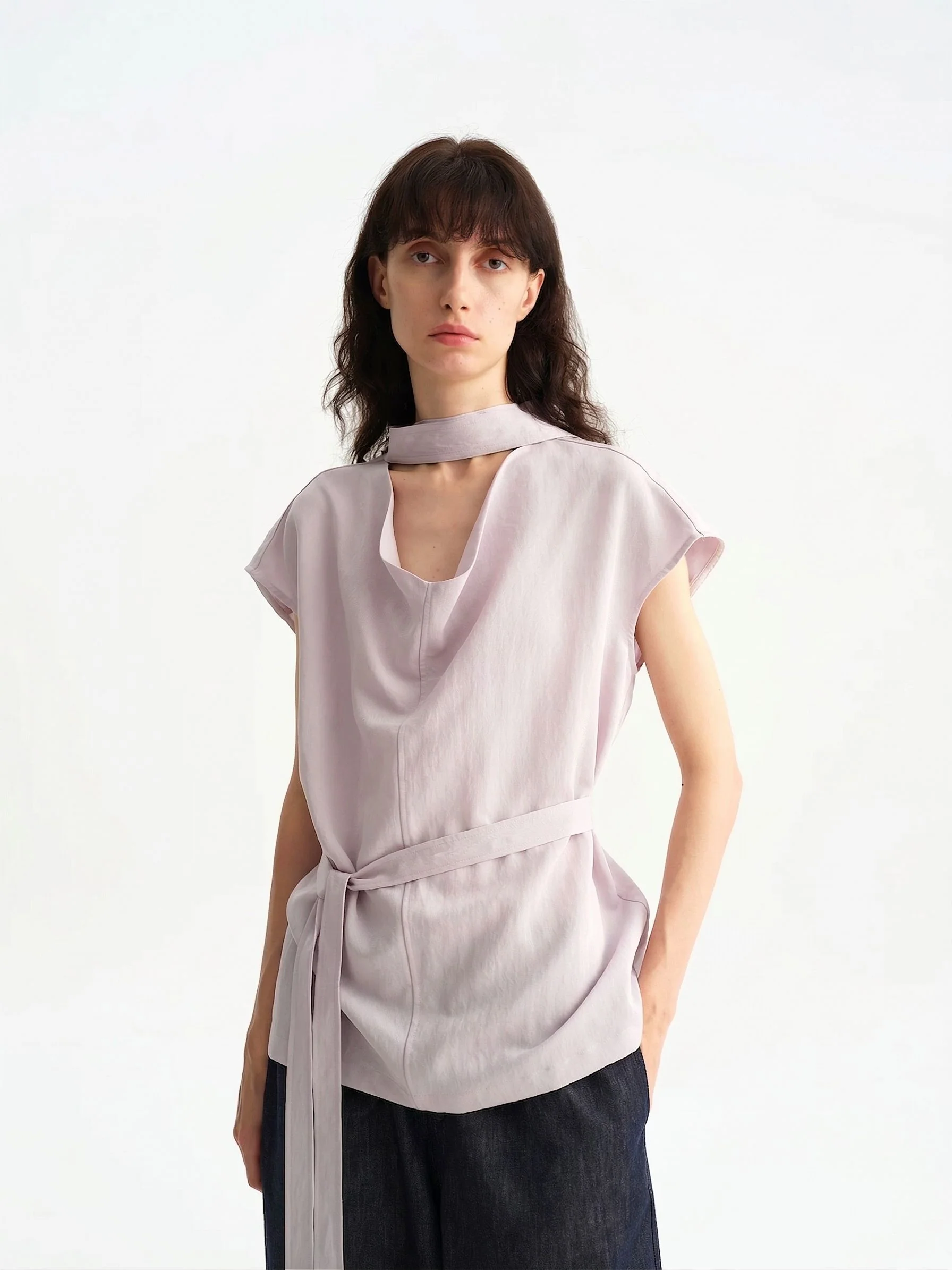 Scarf Neck Blouse - Image 6