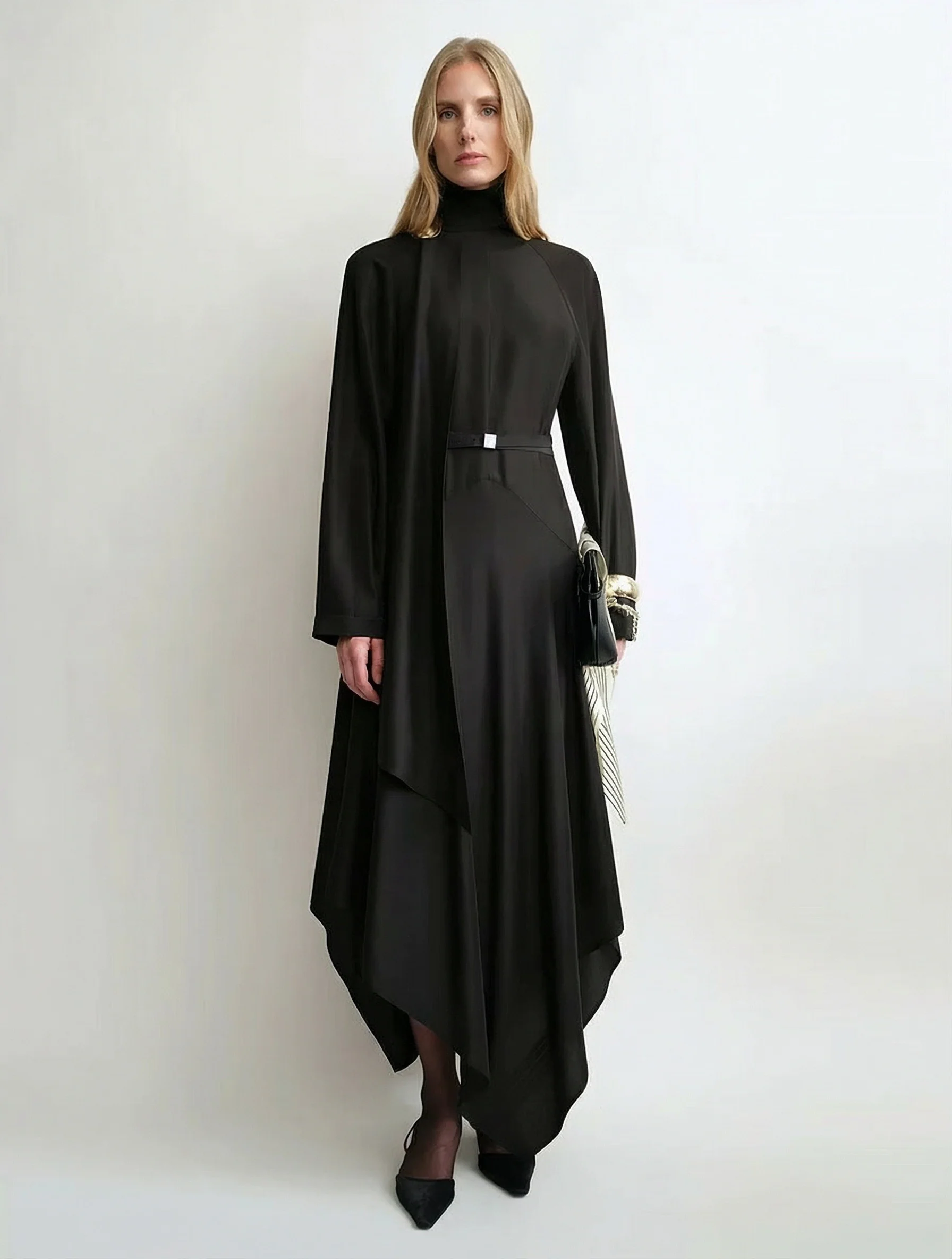 Scarf Neck Handkerchief Dress