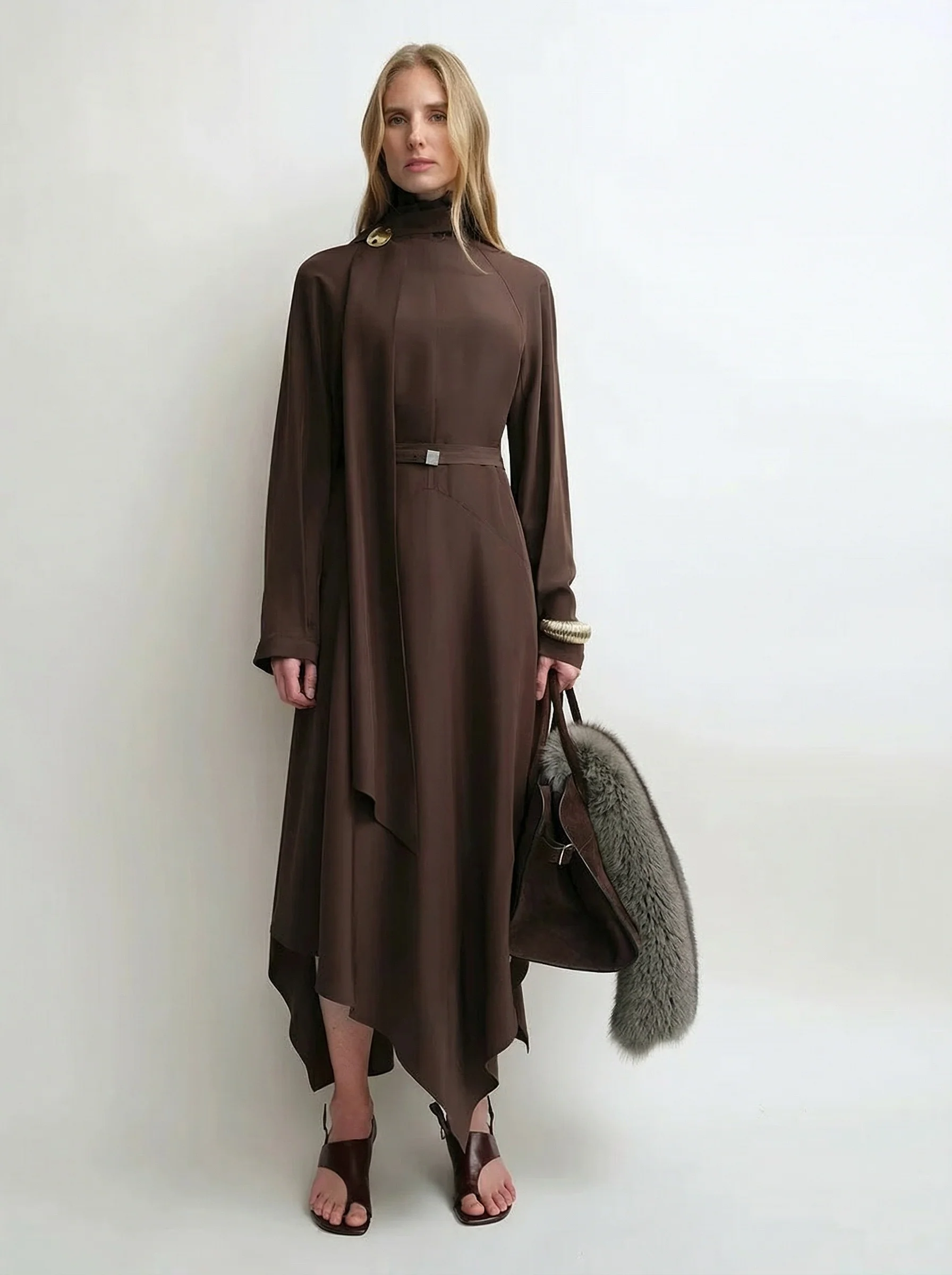 Scarf Neck Handkerchief Dress - Image 2