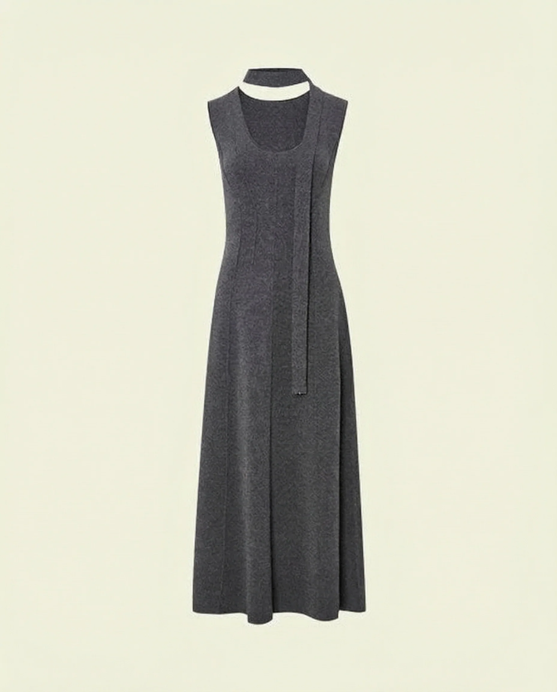 Scarf Neck Midi Dress - Image 5