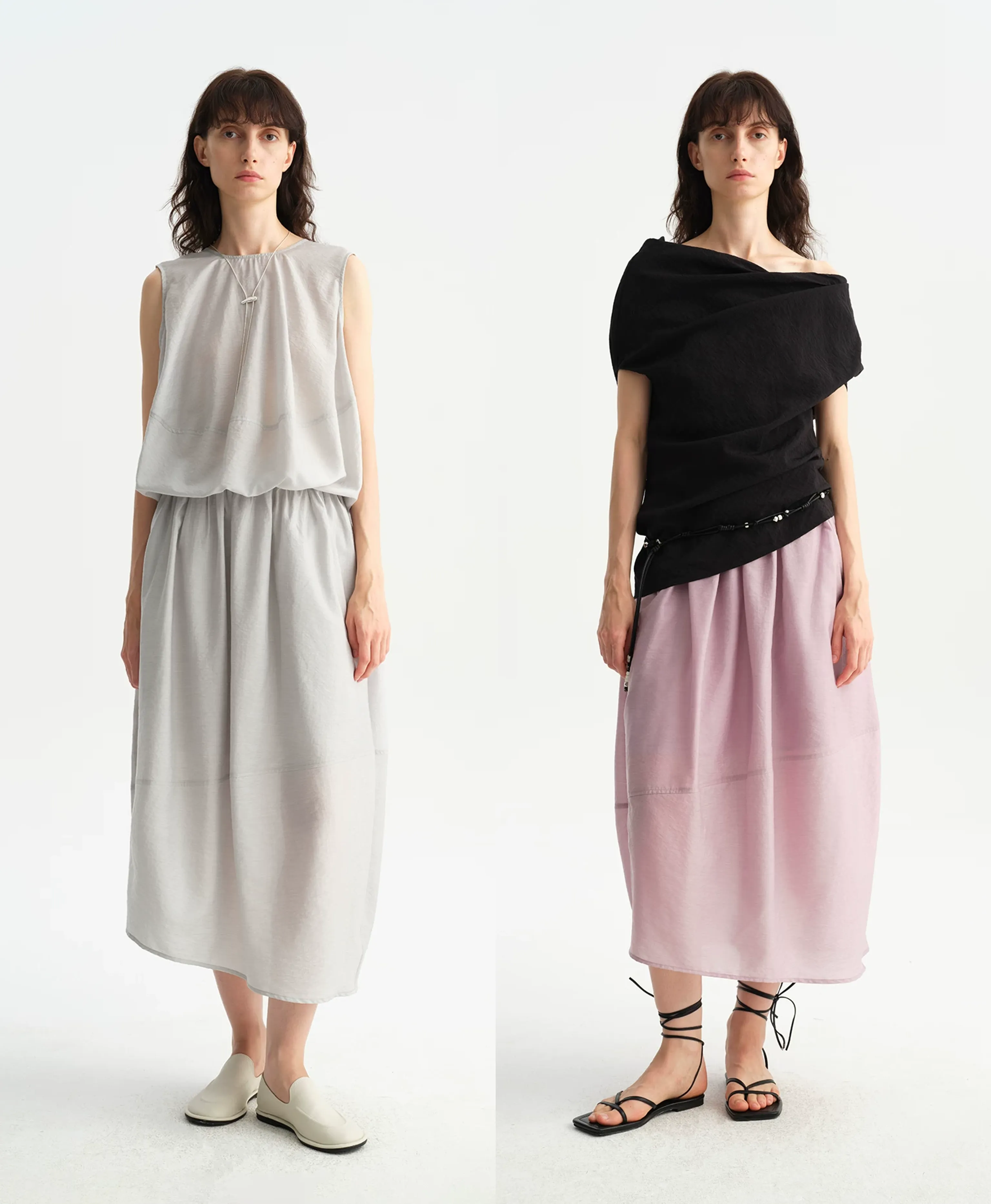 Sculpted Tulip Maxi Skirt