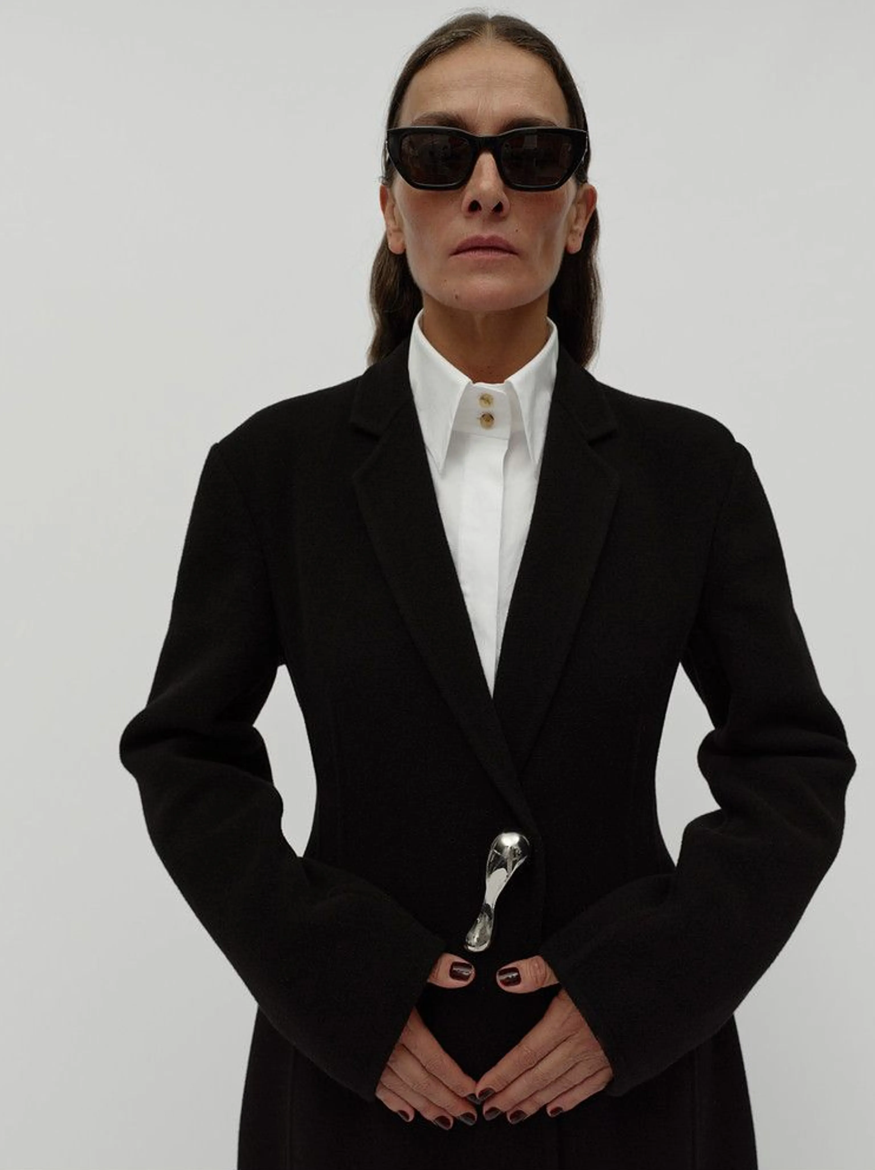 Sculptural Clasp Coat - Image 4