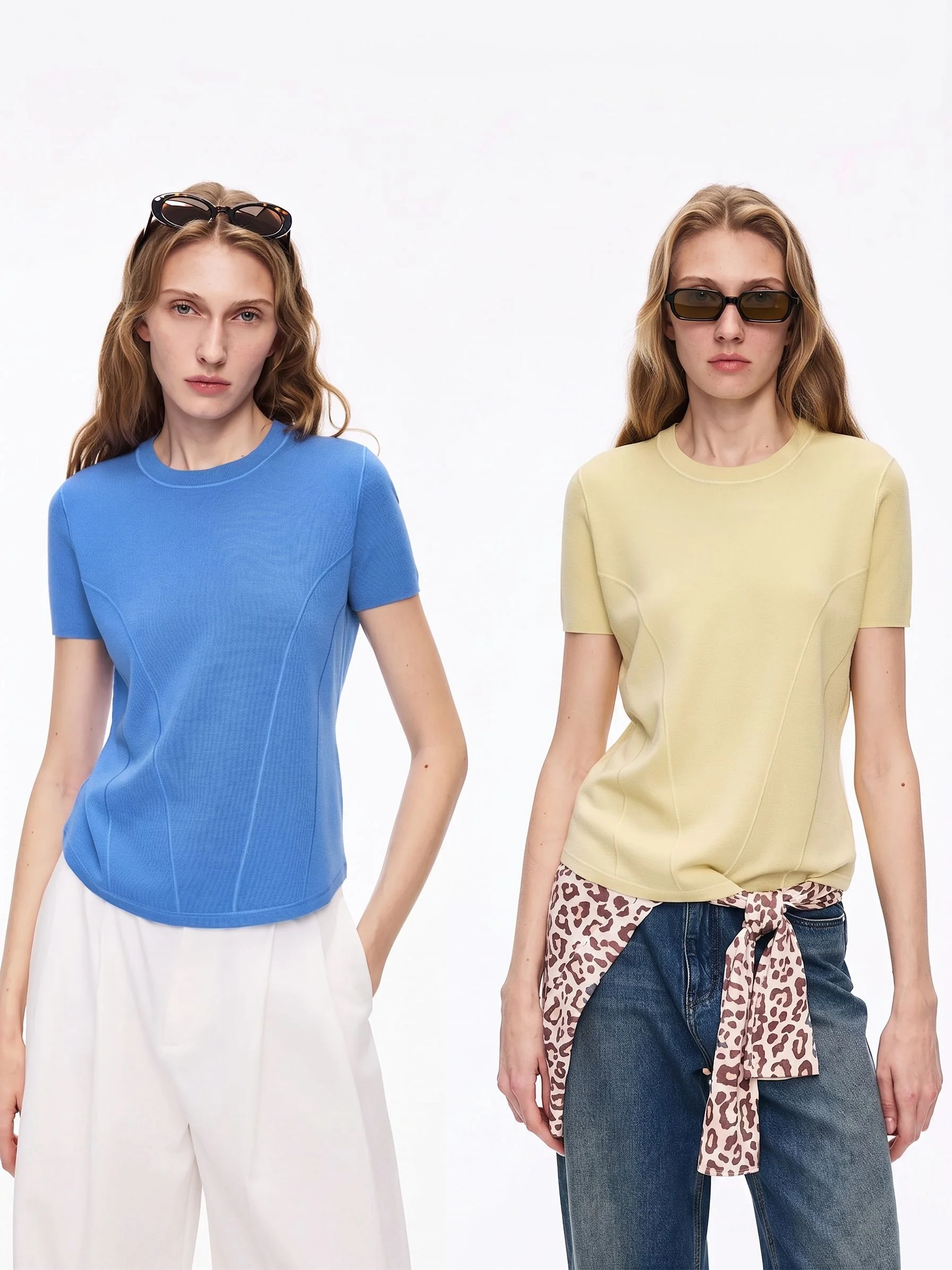 Seamed Knit Tee