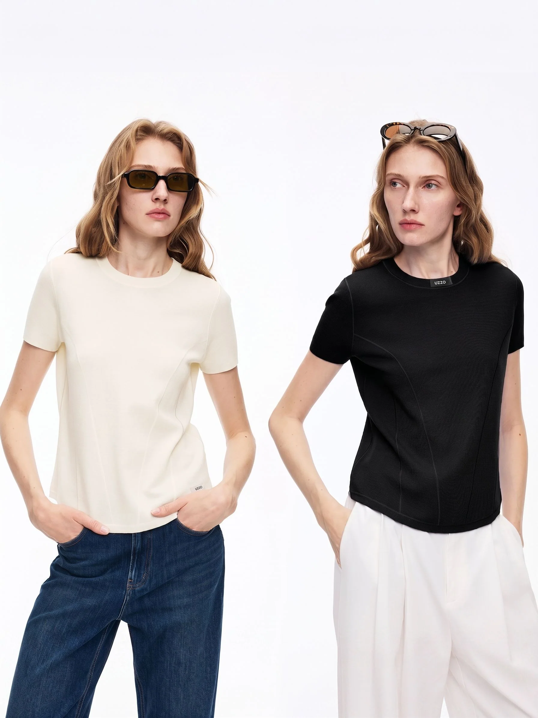 Seamed Knit Tee - Image 2