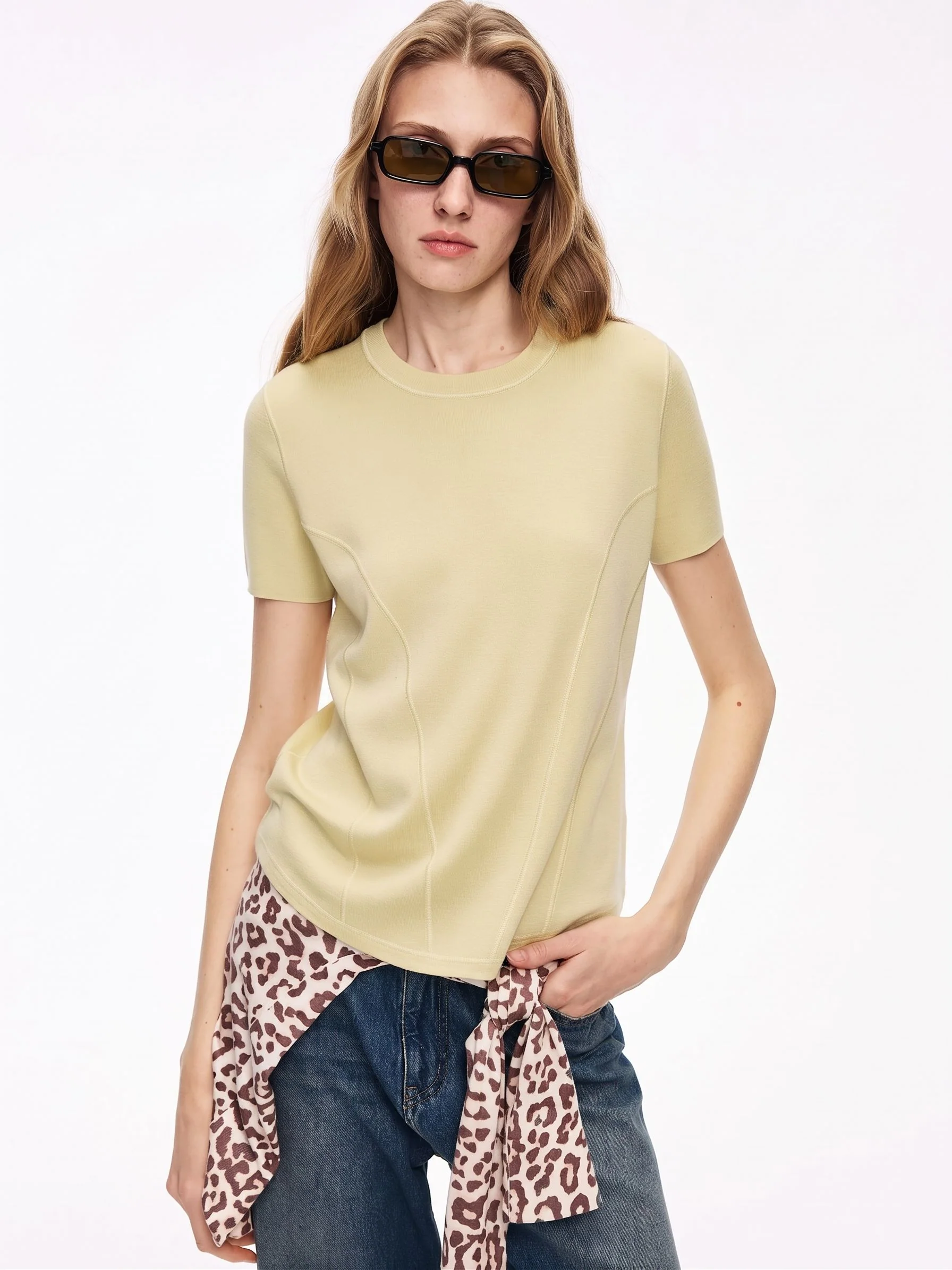 Seamed Knit Tee - Image 5