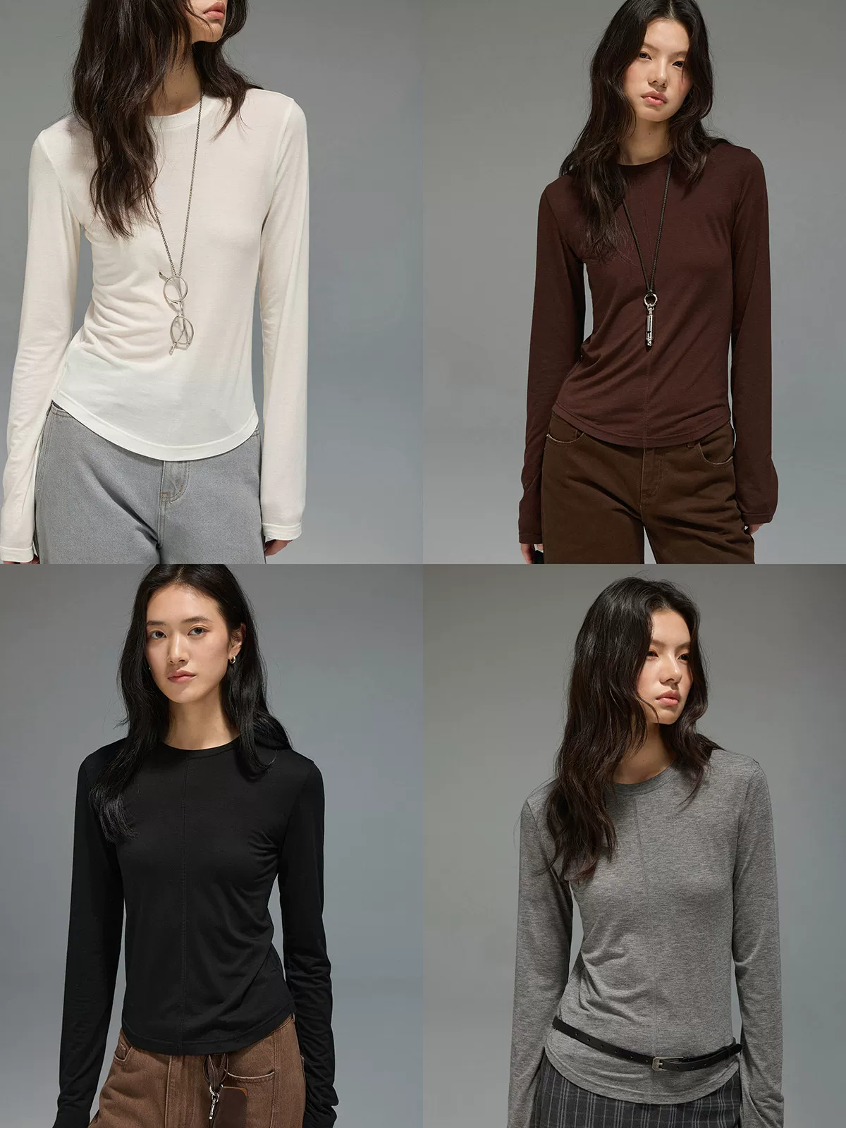 Seamed Long-Sleeve Tee