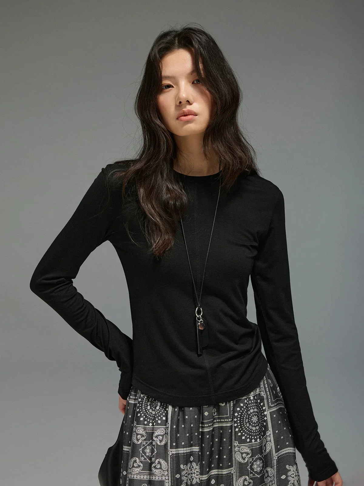 Seamed Long-Sleeve Tee - Image 5