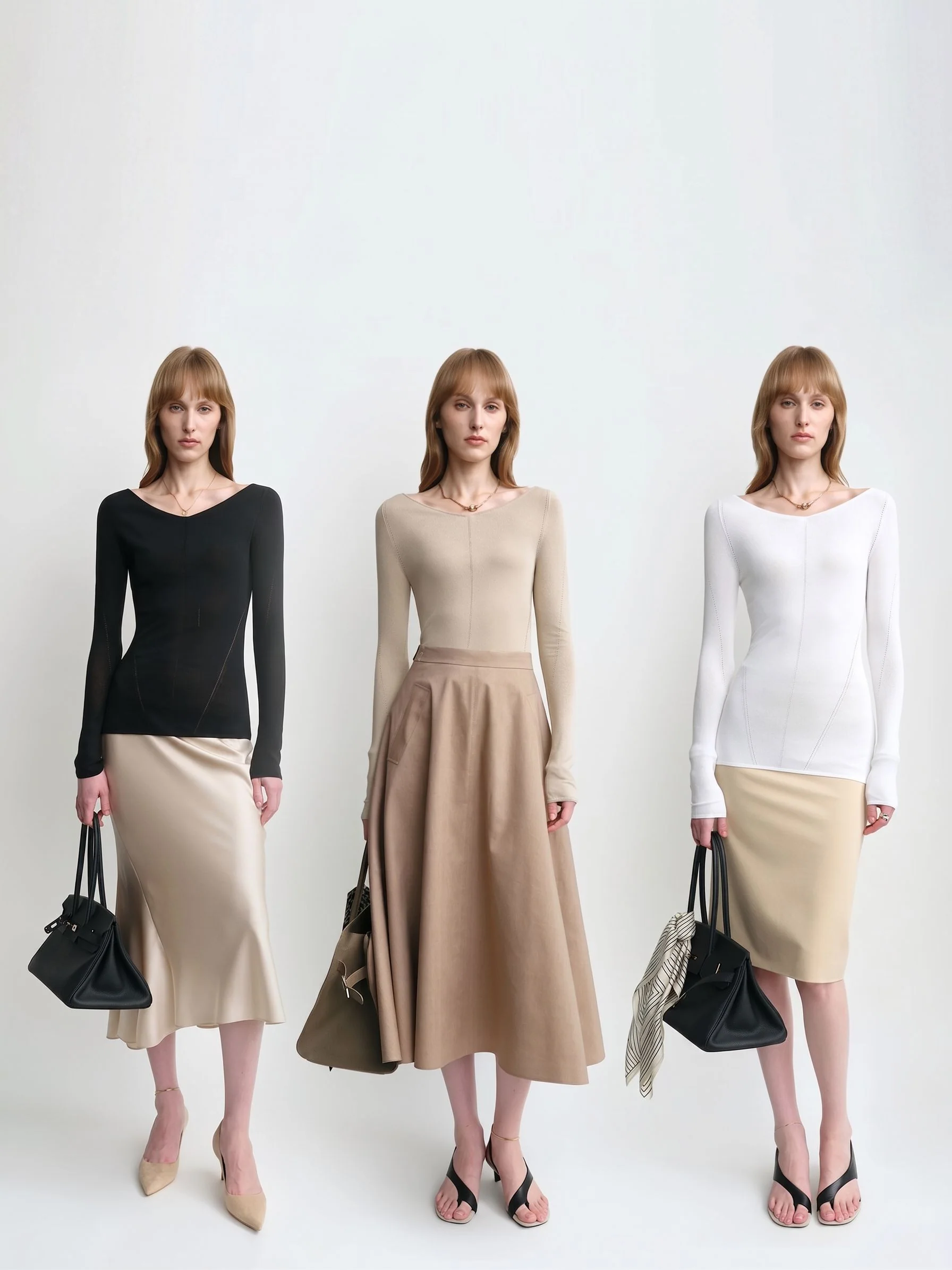 Seamed V-Neck Top - Image 2