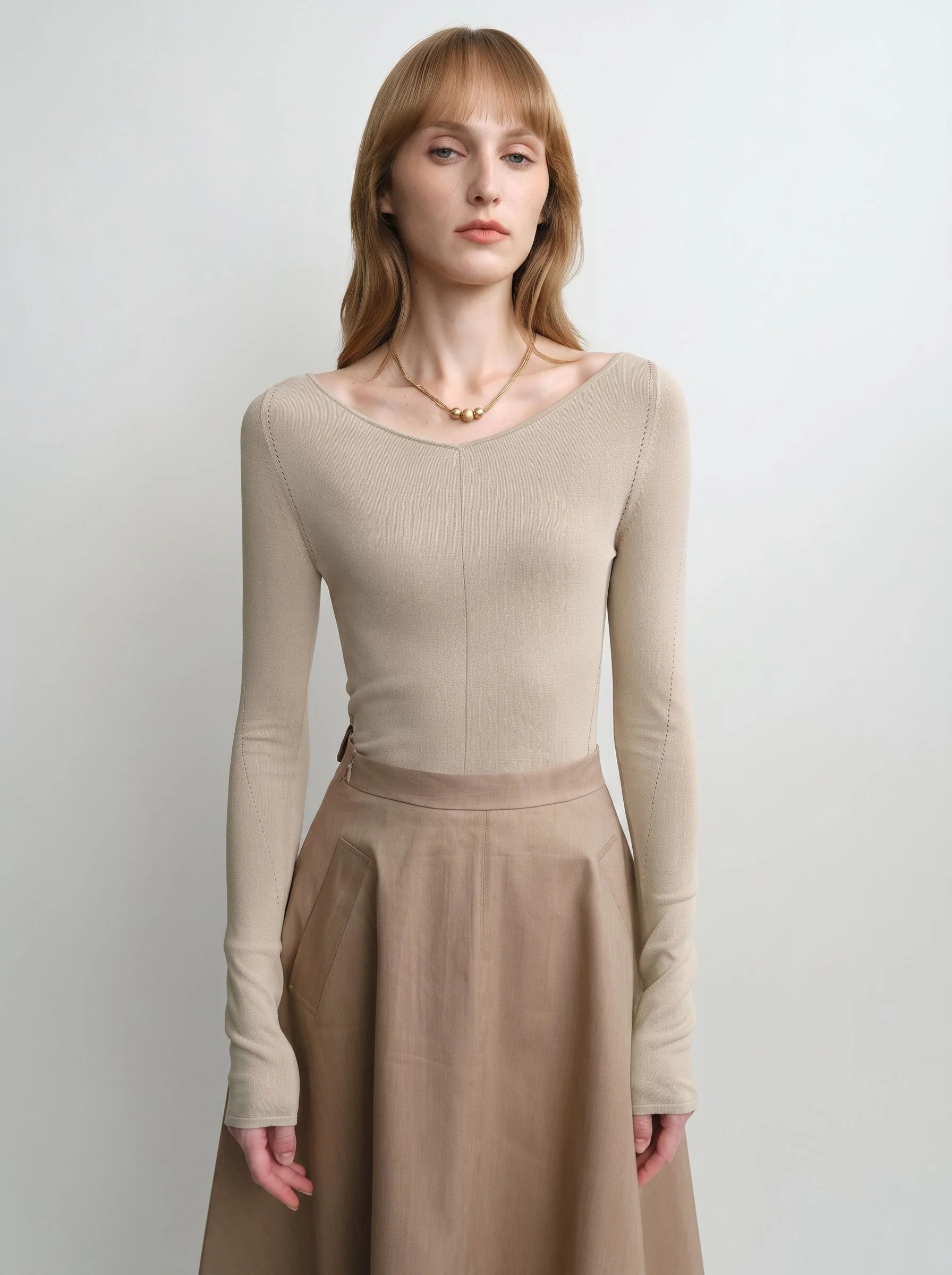 Seamed V-Neck Top - Image 5