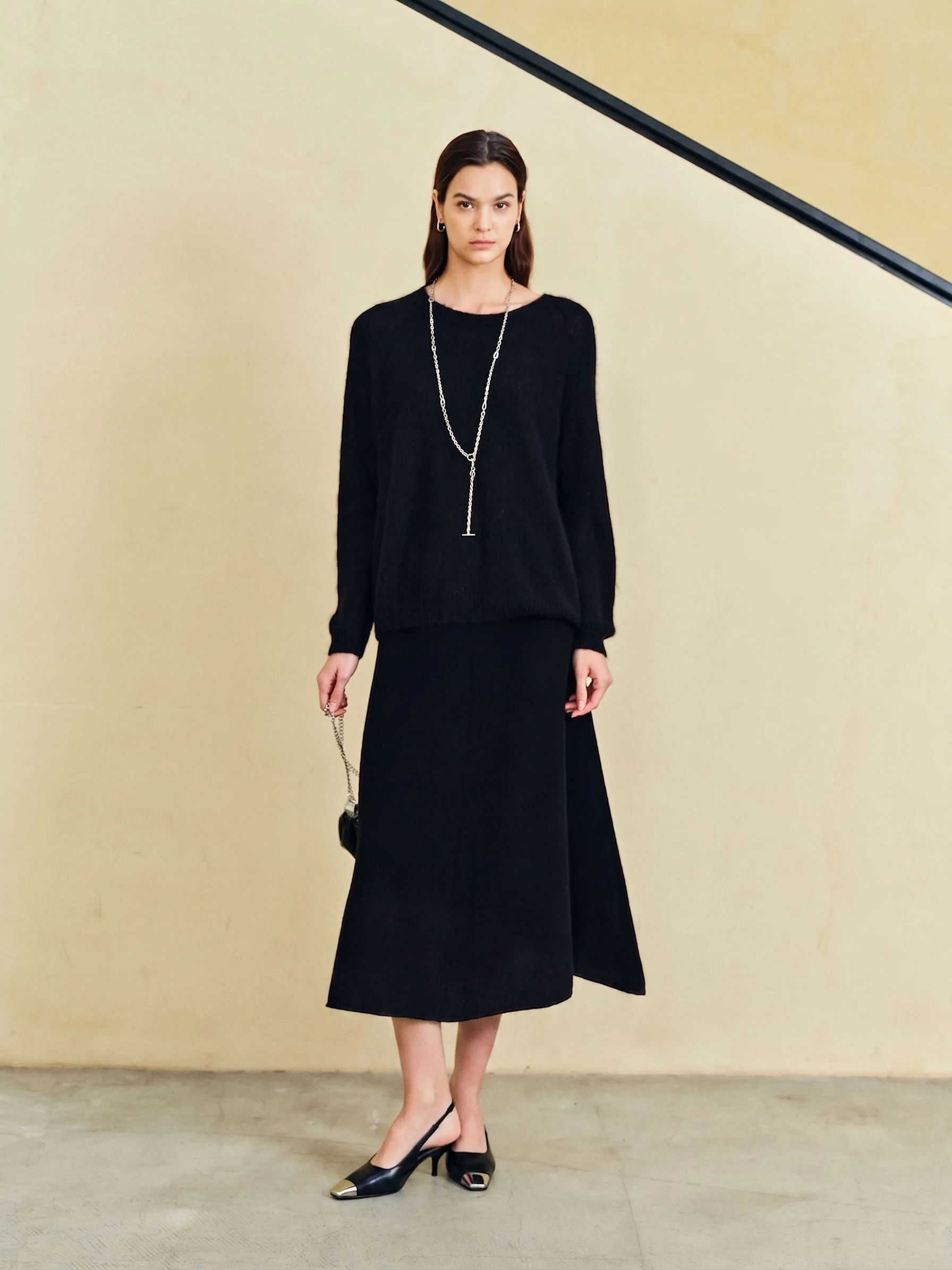Seamless A-Line Midi Skirt