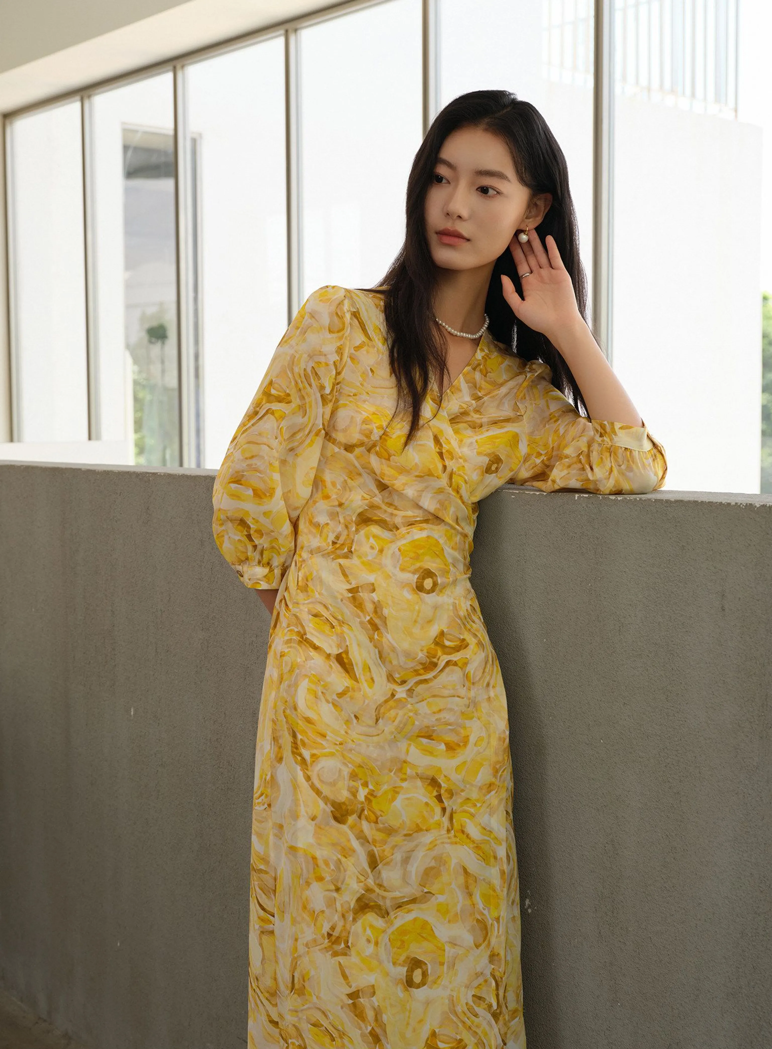 Seaside Mulberry Silk Wrap Dress - Image 4