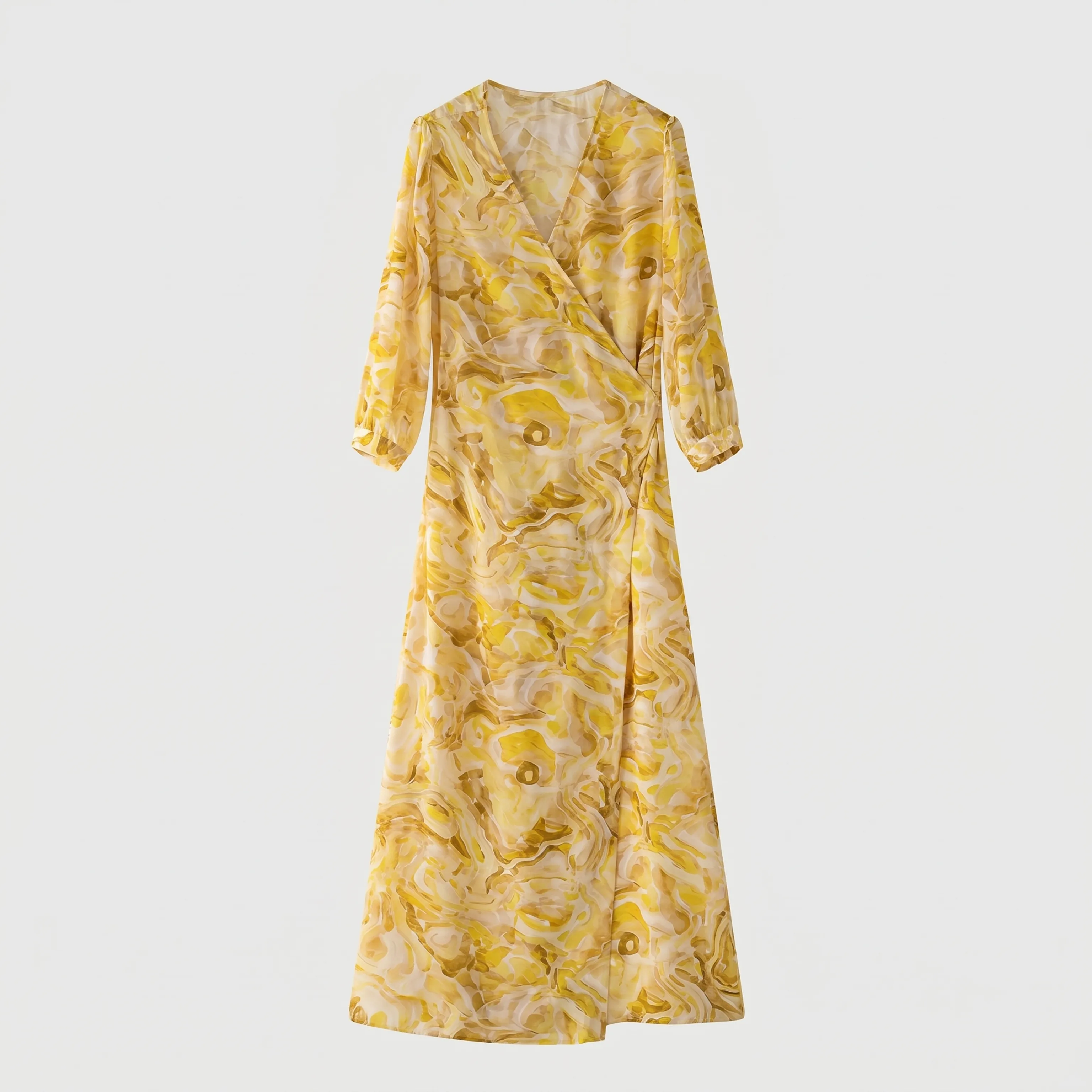 Seaside Mulberry Silk Wrap Dress - Image 7
