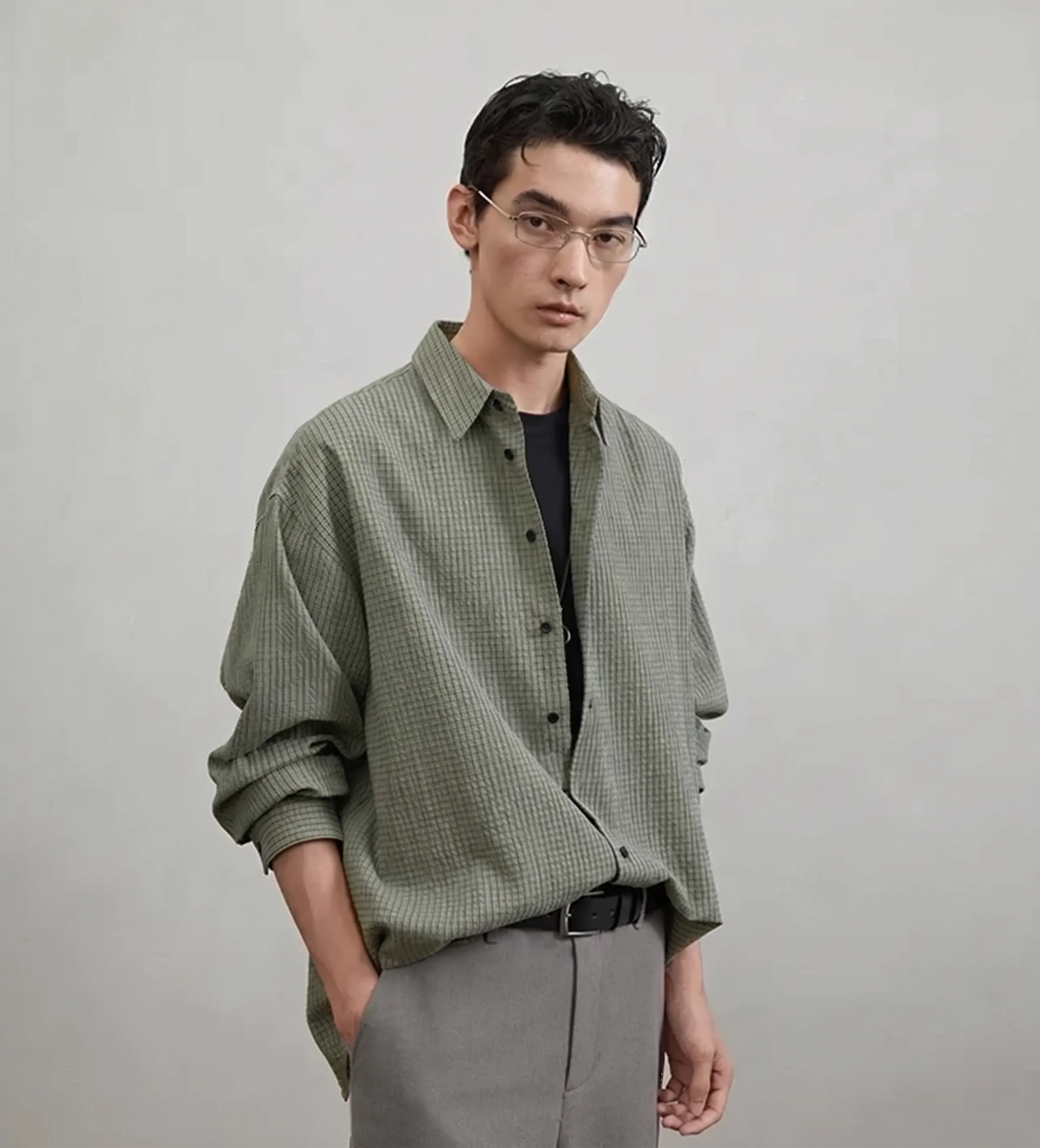 Seersucker Micro-Check Shirt - Image 5
