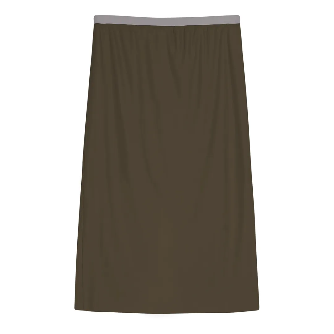 Semi-Sheer Knit Organza Midi Skirt - Image 6