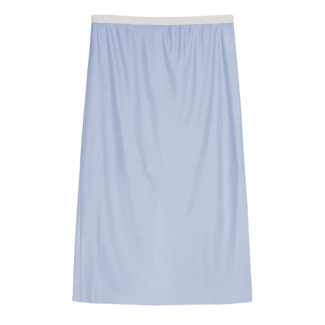 Semi-Sheer Knit Organza Midi Skirt - Image 7