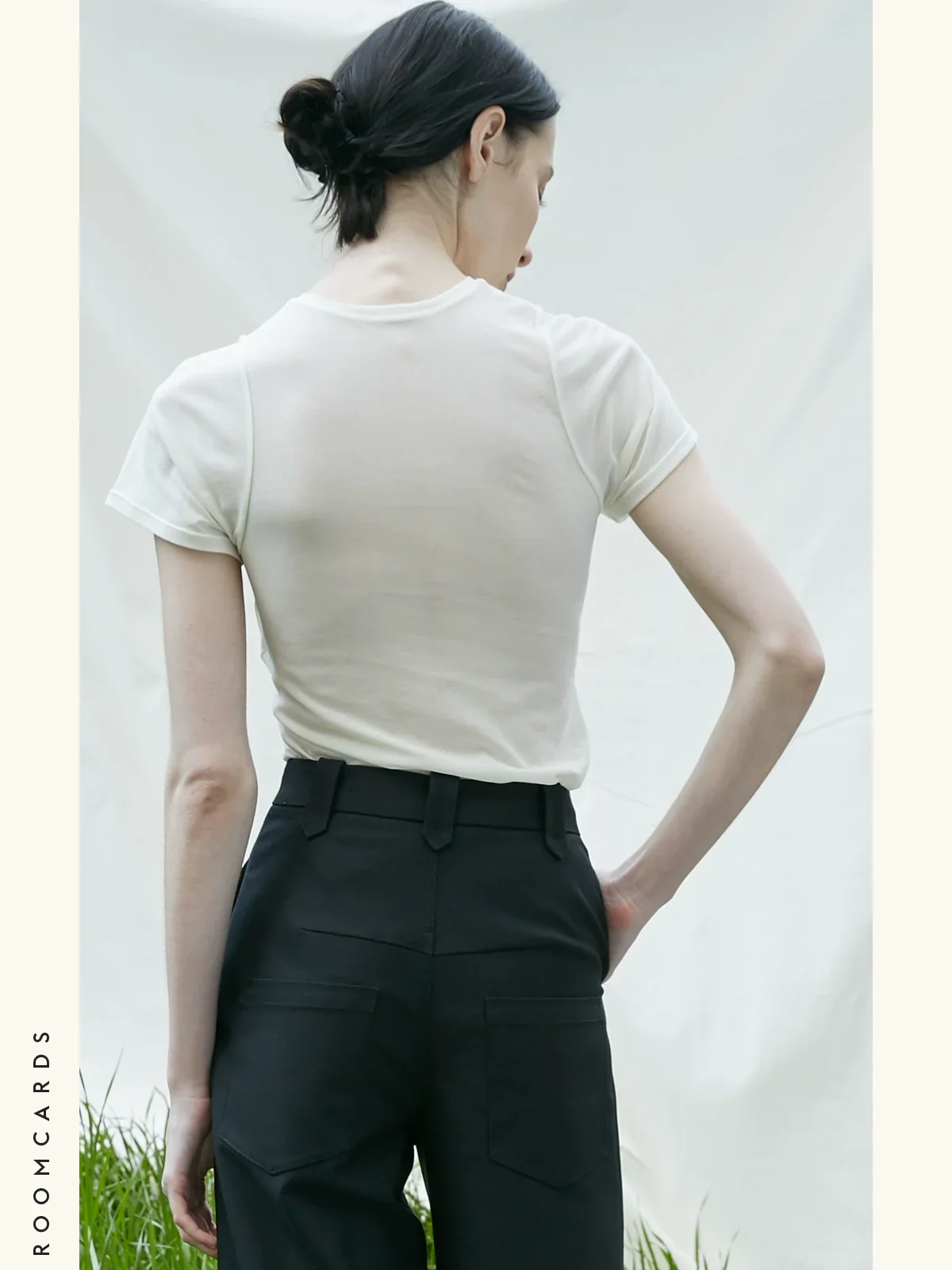 Semi-Sheer Pleated Cotton Tee - Image 4