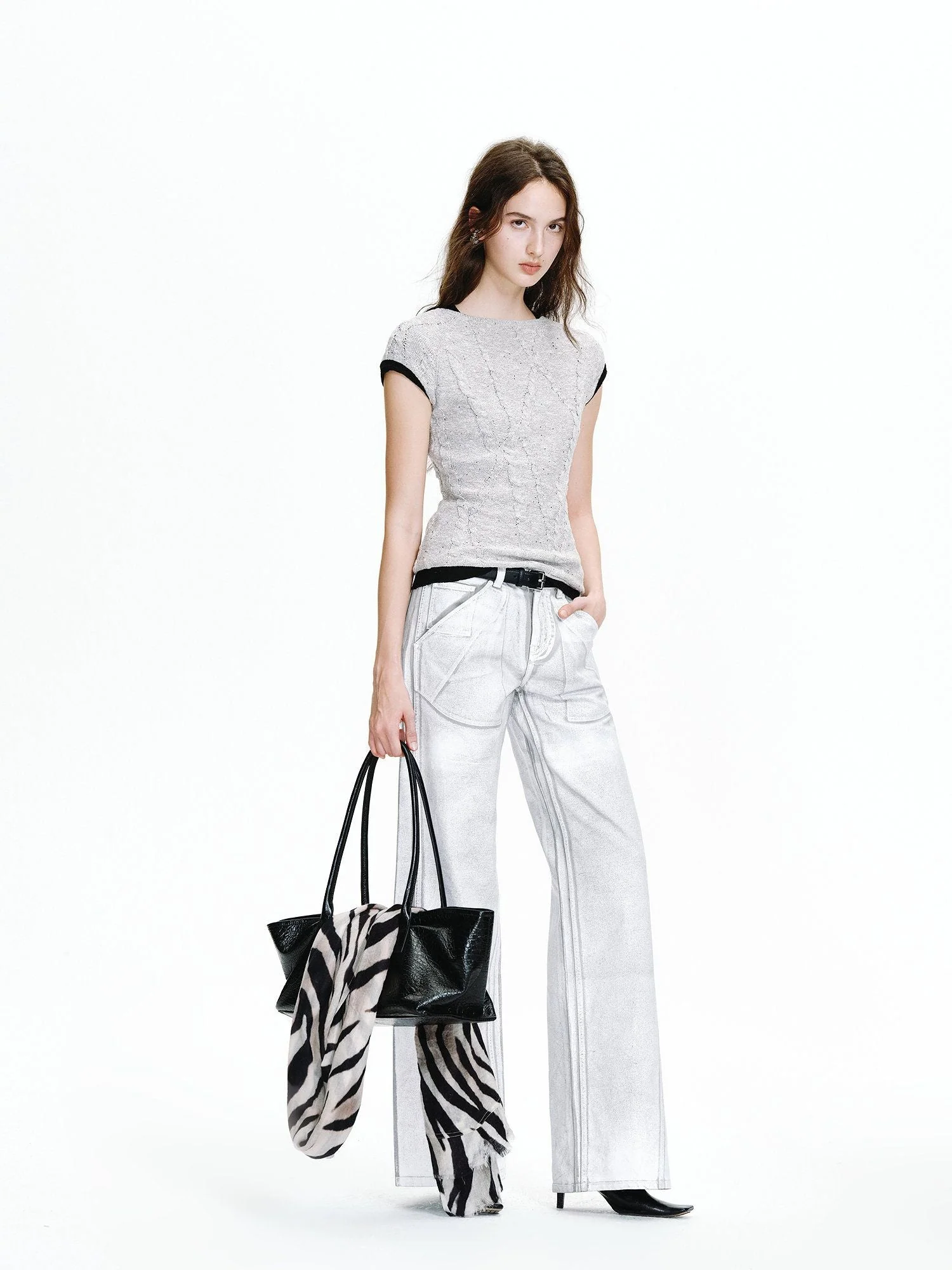 Sequin Cable Knit Top - Image 3