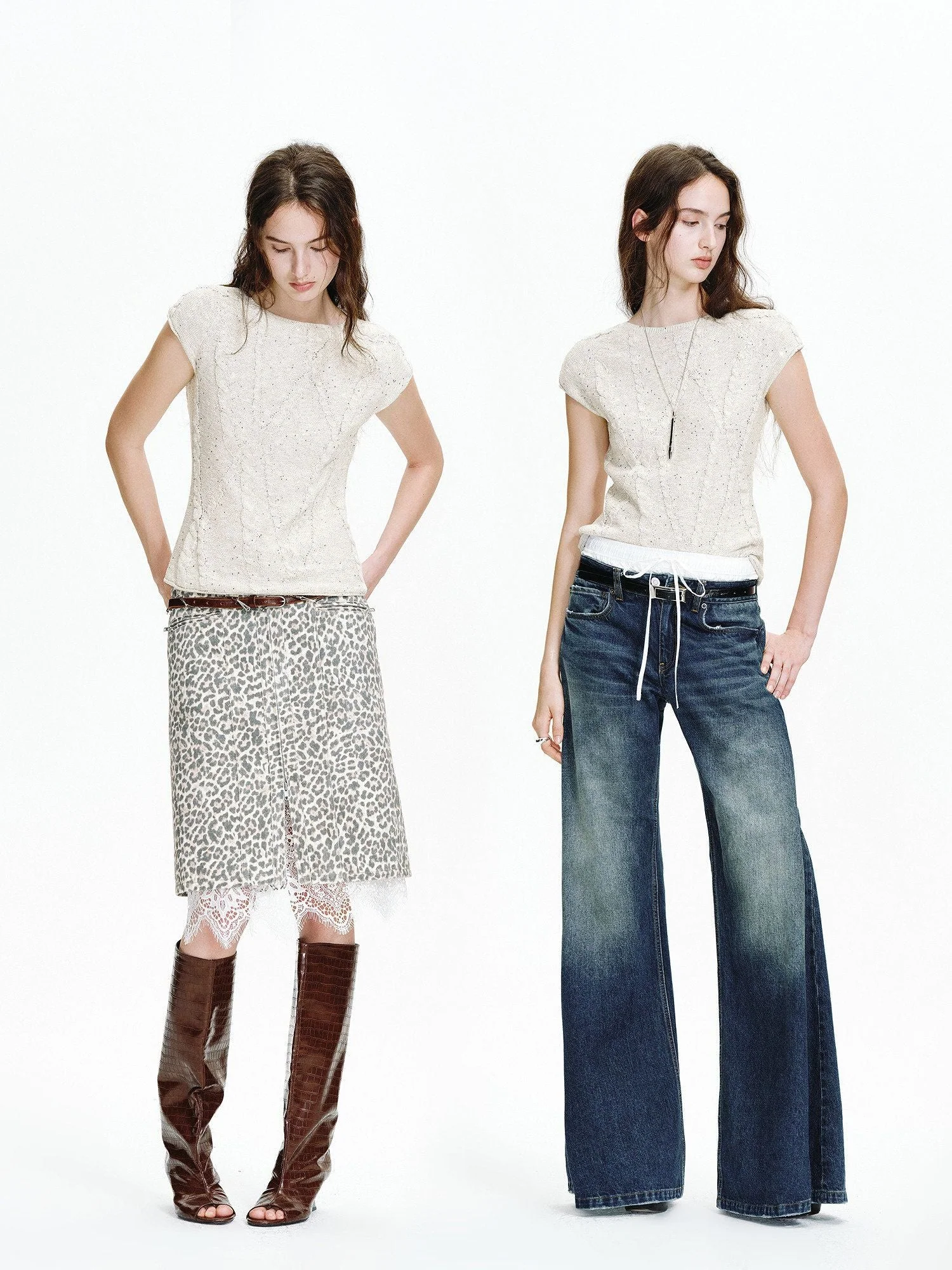Sequin Cable Knit Top - Image 4