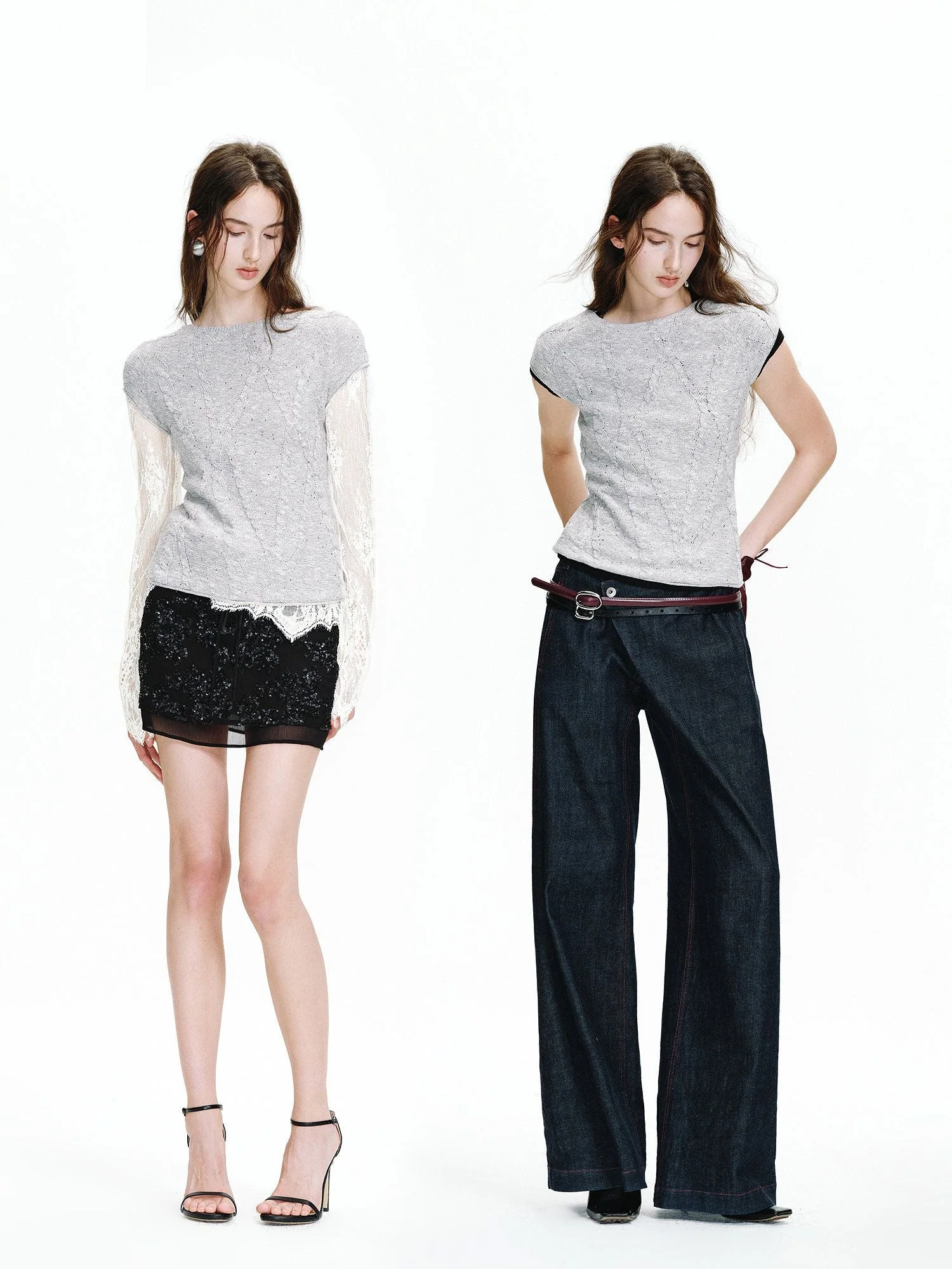 Sequin Cable Knit Top - Image 5
