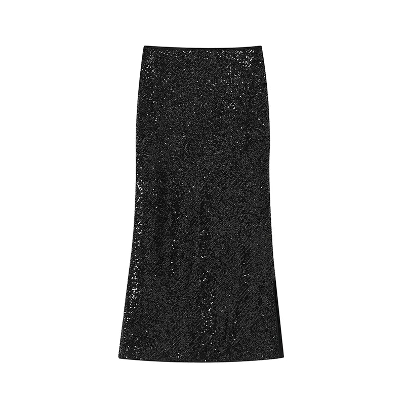 Sequin High-Waist Pencil Skirt - Image 7