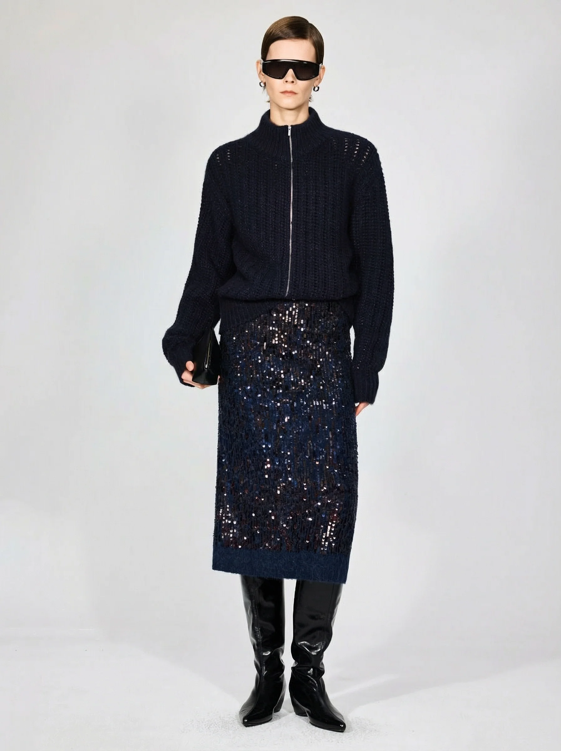 Sequin Midi Skirt
