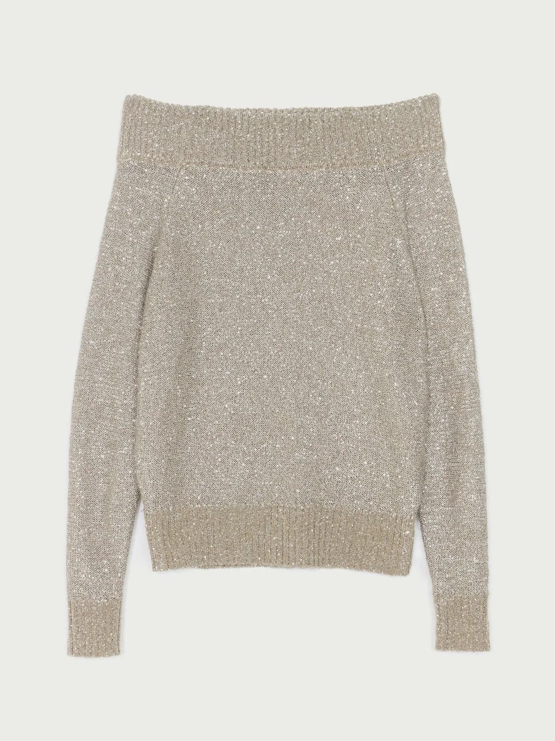 Sequin Off-Shoulder Sweater - Image 6