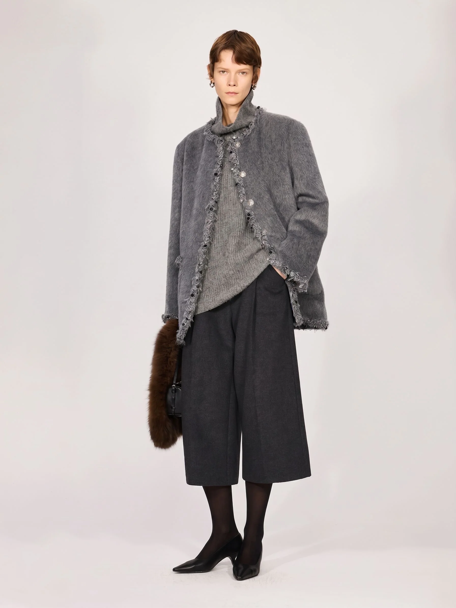 Sequin-Trim Plush Jacket - Image 5