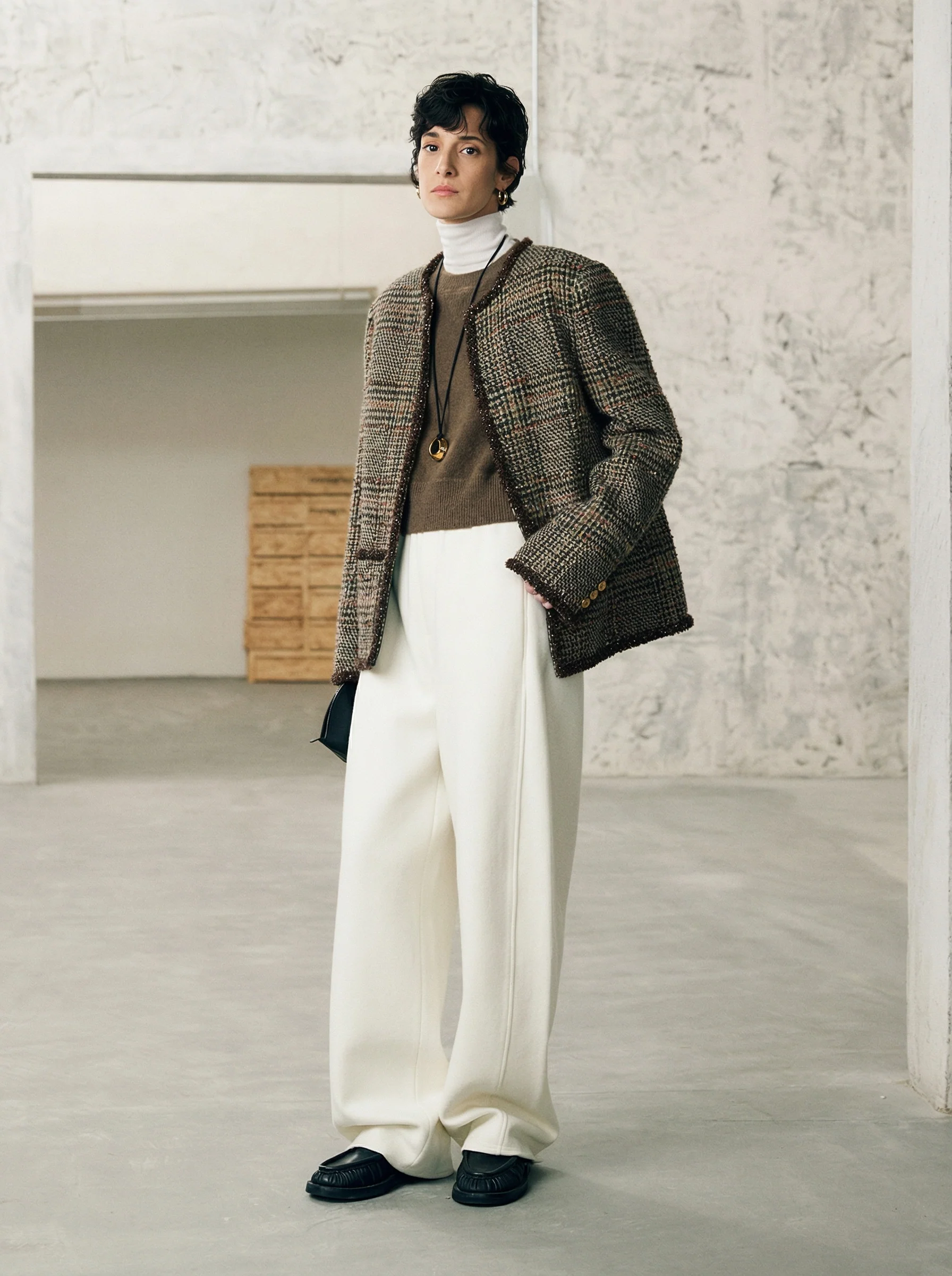 Sequin-Trim Tweed Jacket - Image 3