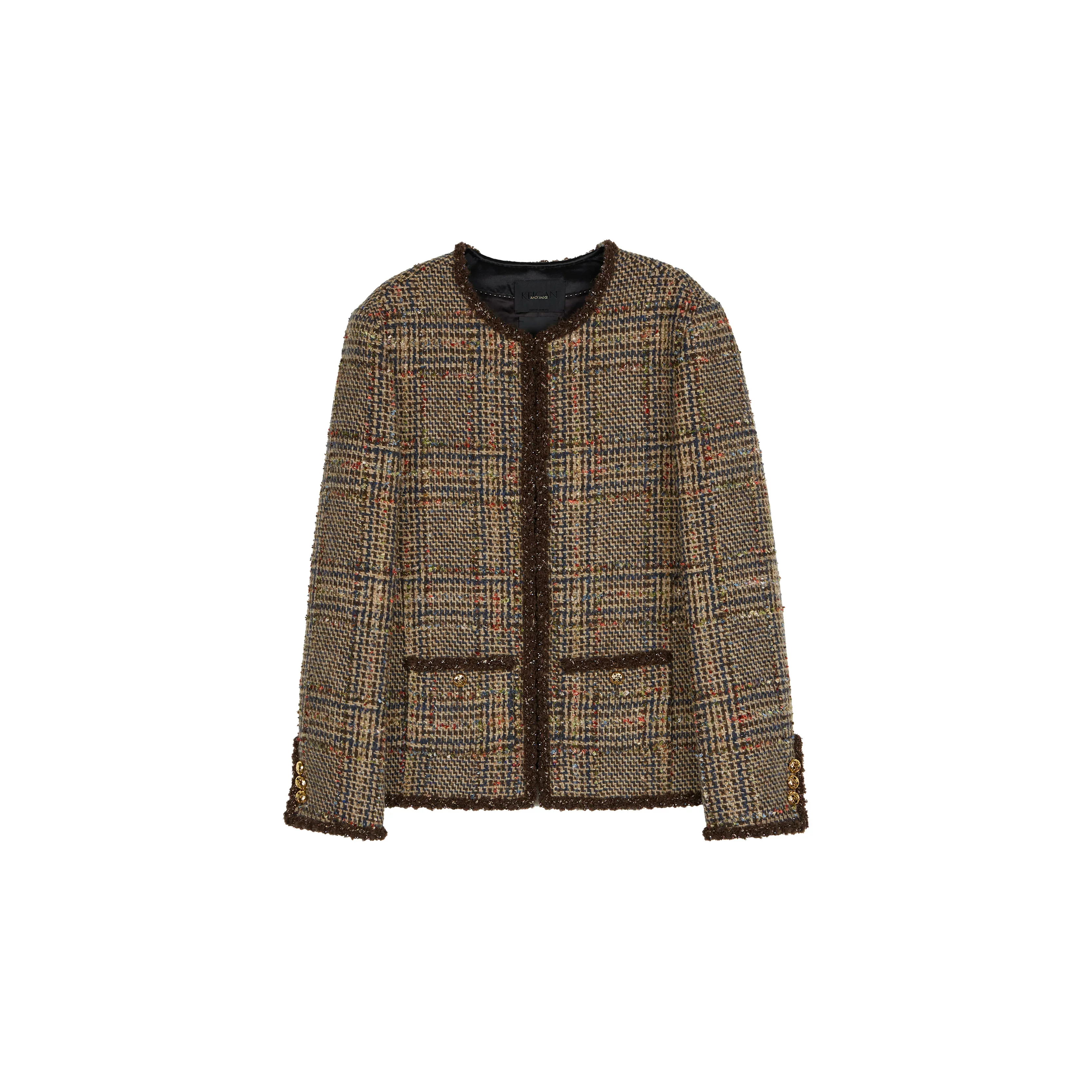 Sequin-Trim Tweed Jacket - Image 7