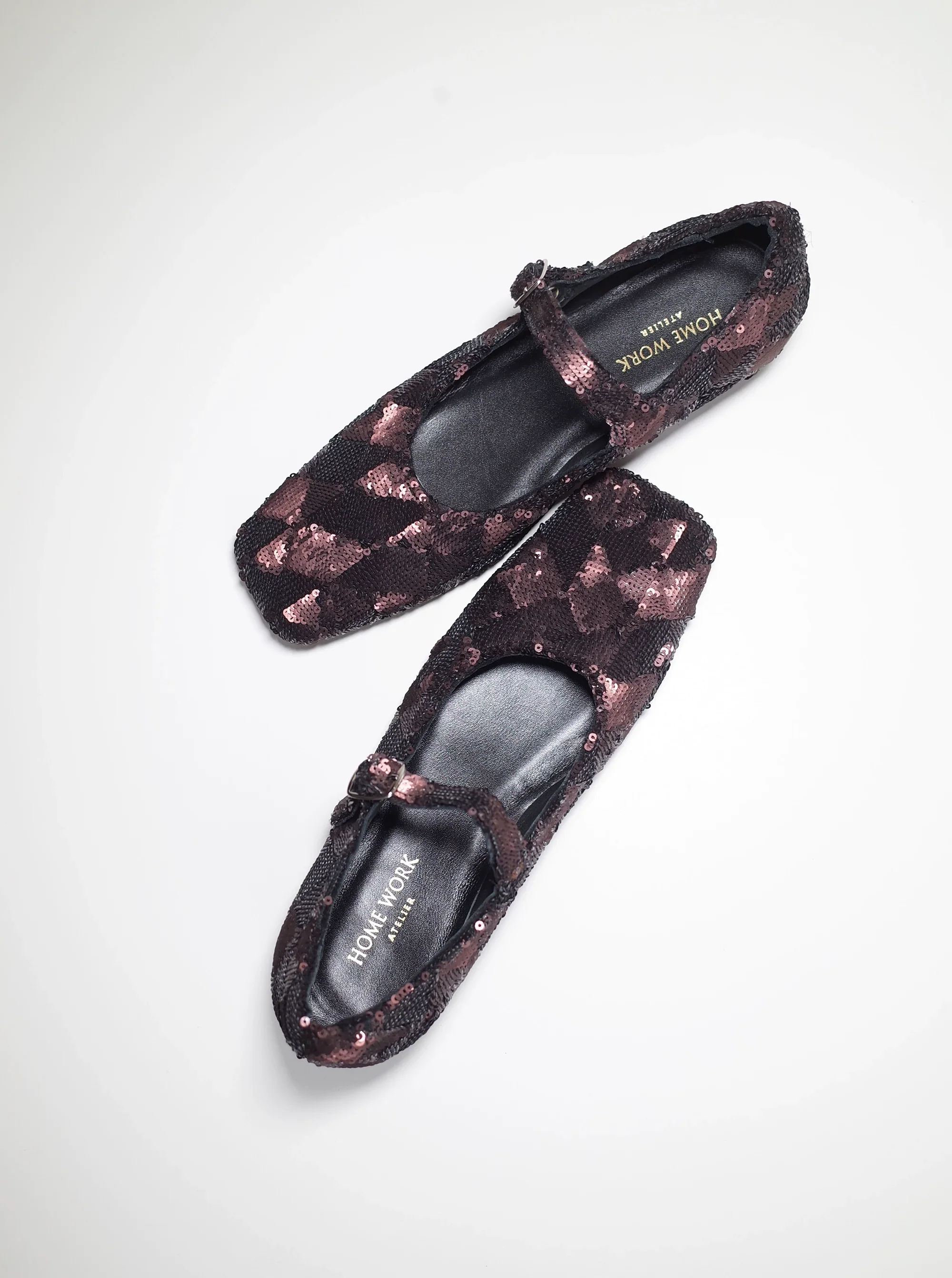 Sequined Mary Jane Flats - Image 2