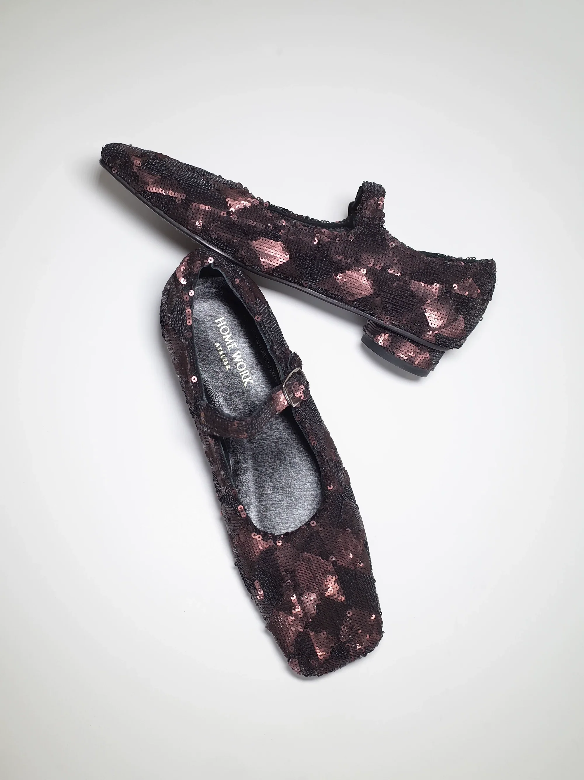 Sequined Mary Jane Flats - Image 3