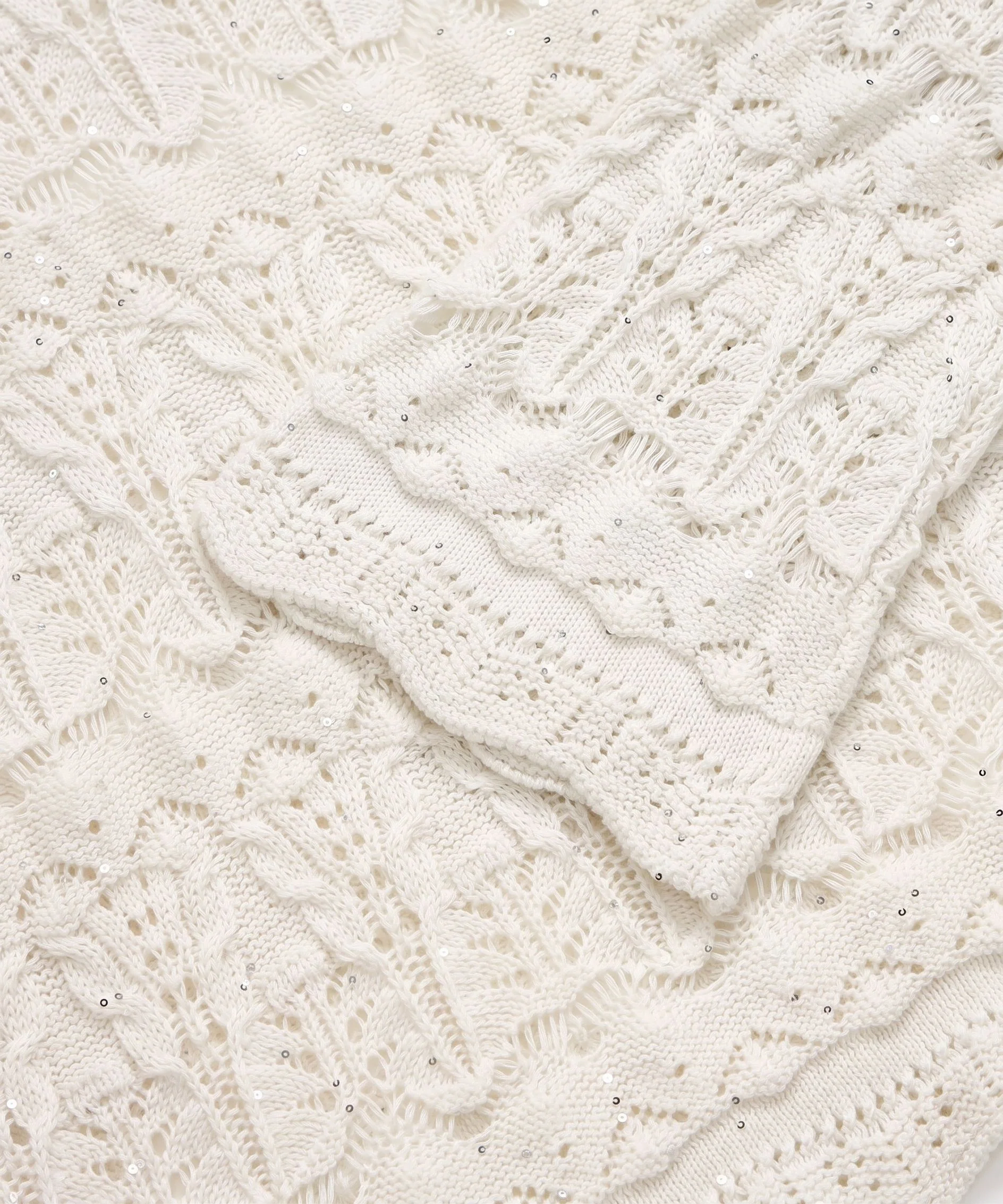 Sequined Pointelle Sweater - Image 2