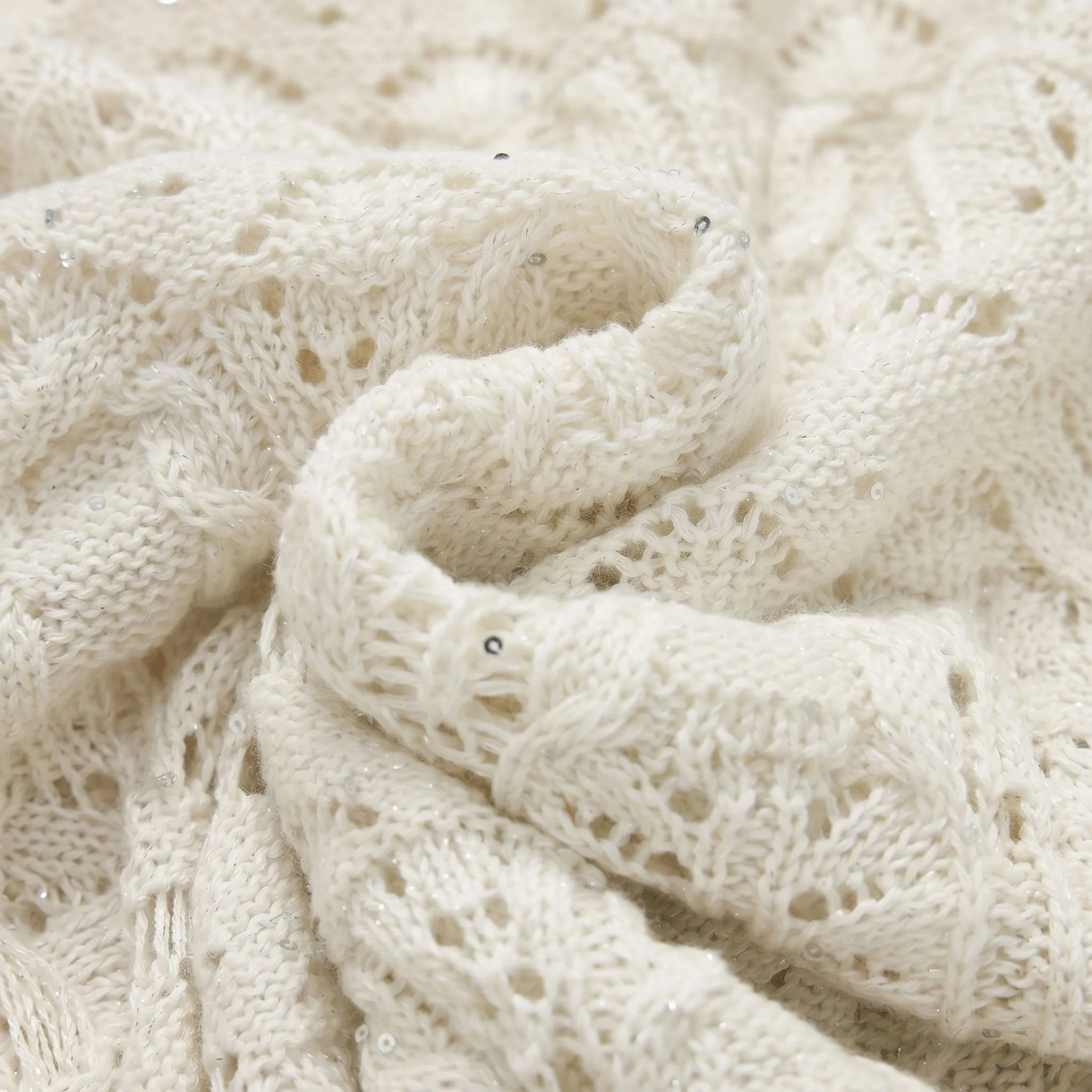 Sequined Pointelle Sweater - Image 3