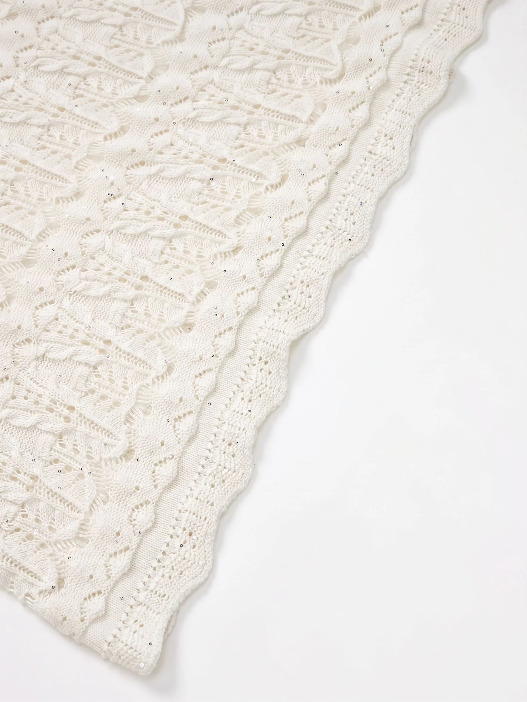 Sequined Pointelle Sweater - Image 4