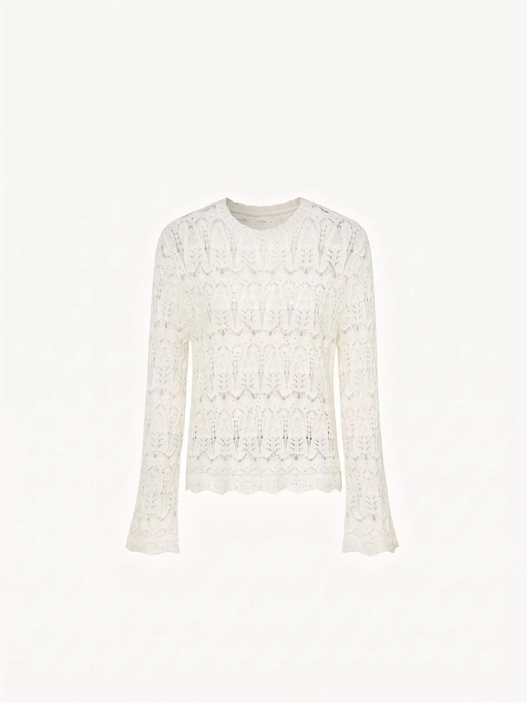 Sequined Pointelle Sweater - Image 6
